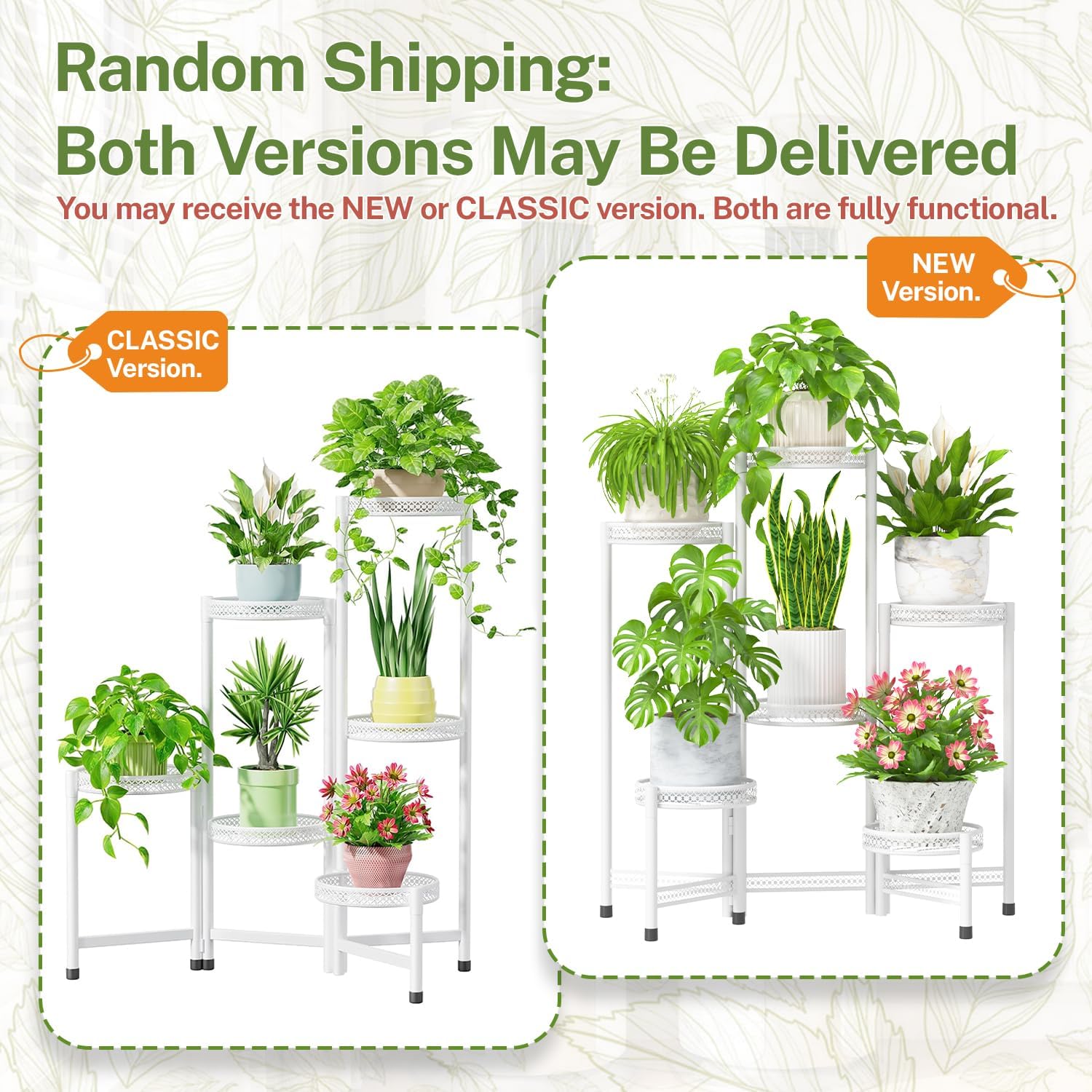 iDavosic.ly Plant Stand Indoor Outdoor, 6 Tier Iron Corner Shelf, White | Tiered Tall Flower Display Holder, Folding