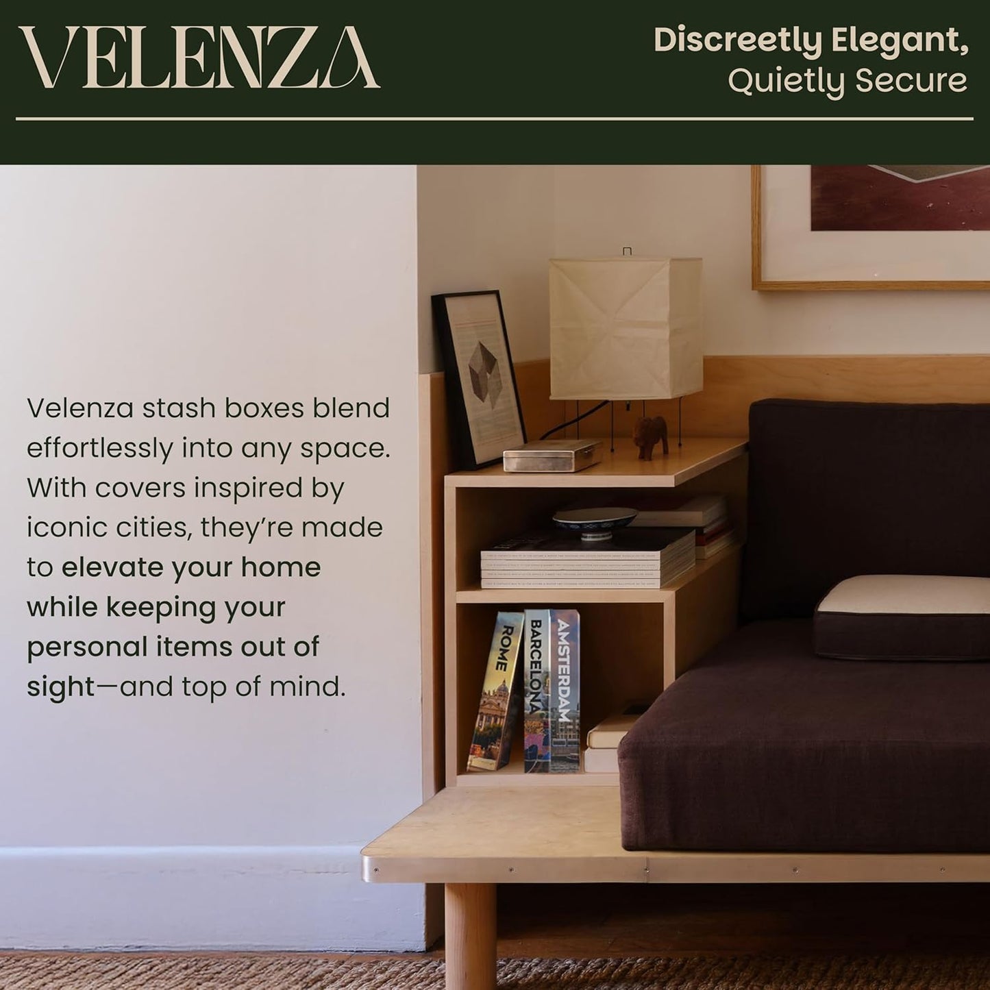 Velvet-Lined Faux Book Storage Box Set for Keepsakes / 3-pack / Set of 3
