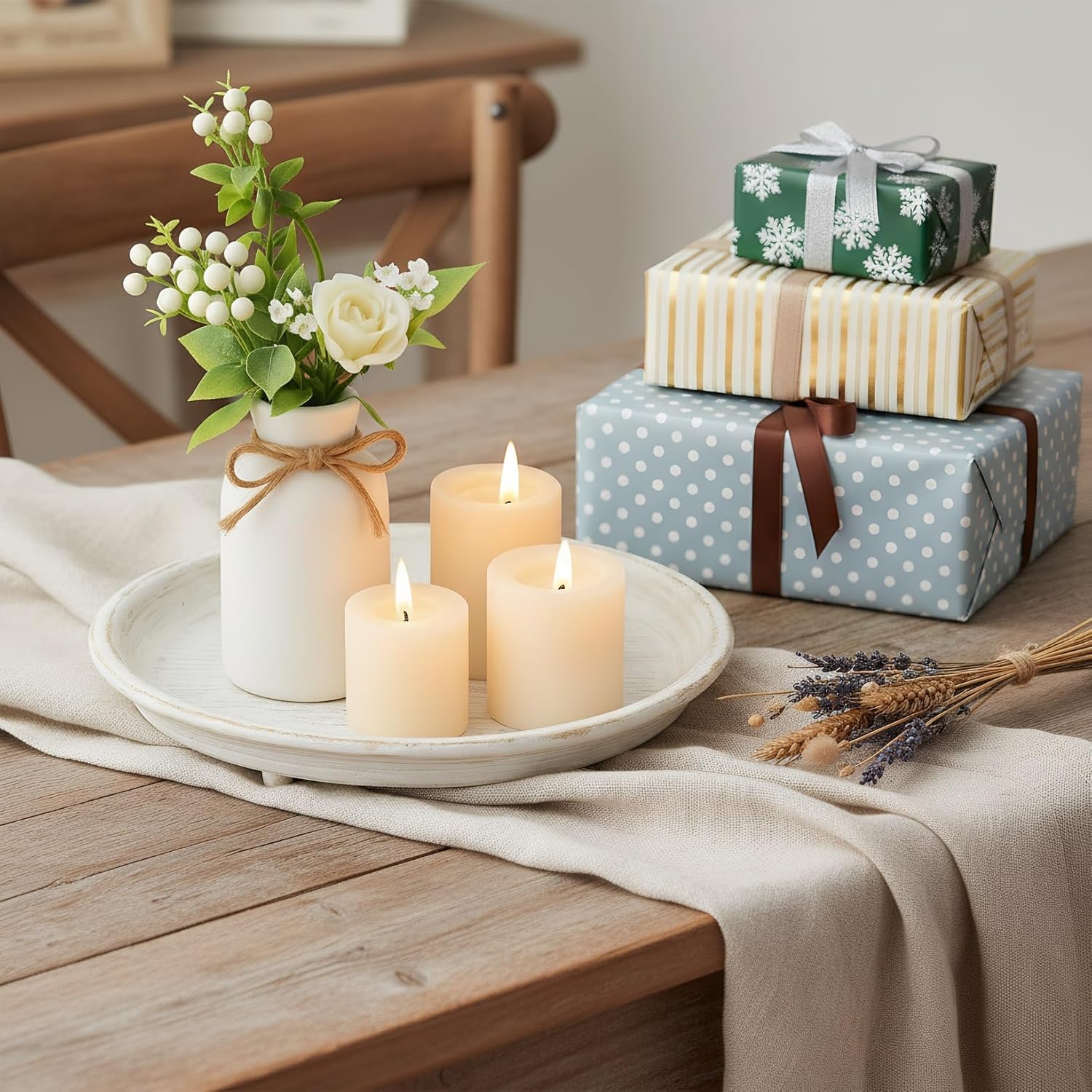 Farmhouse Decorative Tray / White