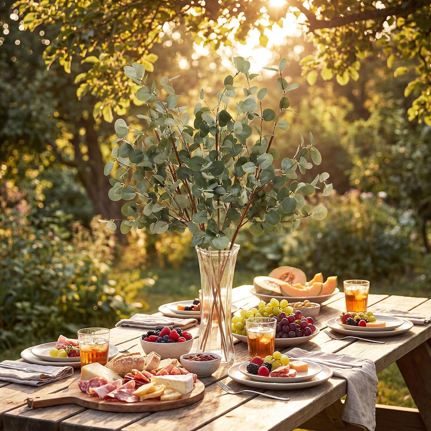 Fake Eucalyptus Plants for Large Vases / Eucalyptus Stems / Set of 6