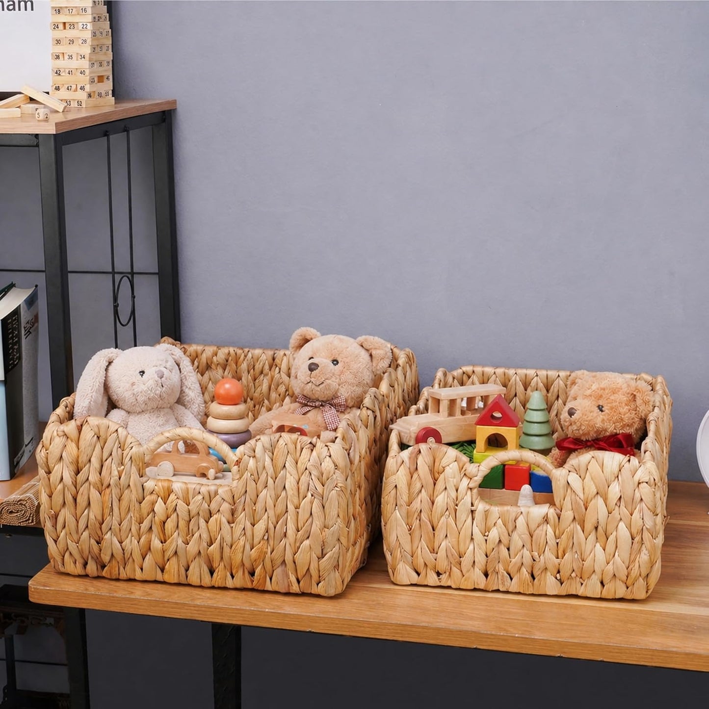Scalloped Edge Wicker Storage Basket / Set of 2