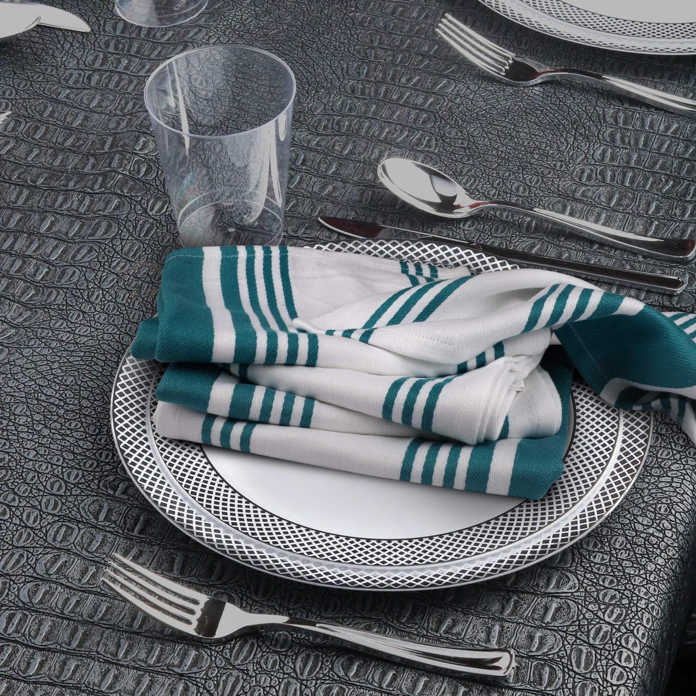 Urban Villa Kitchen Towels Cotton Dish Towels 20”x30” (Set of 6) Teal