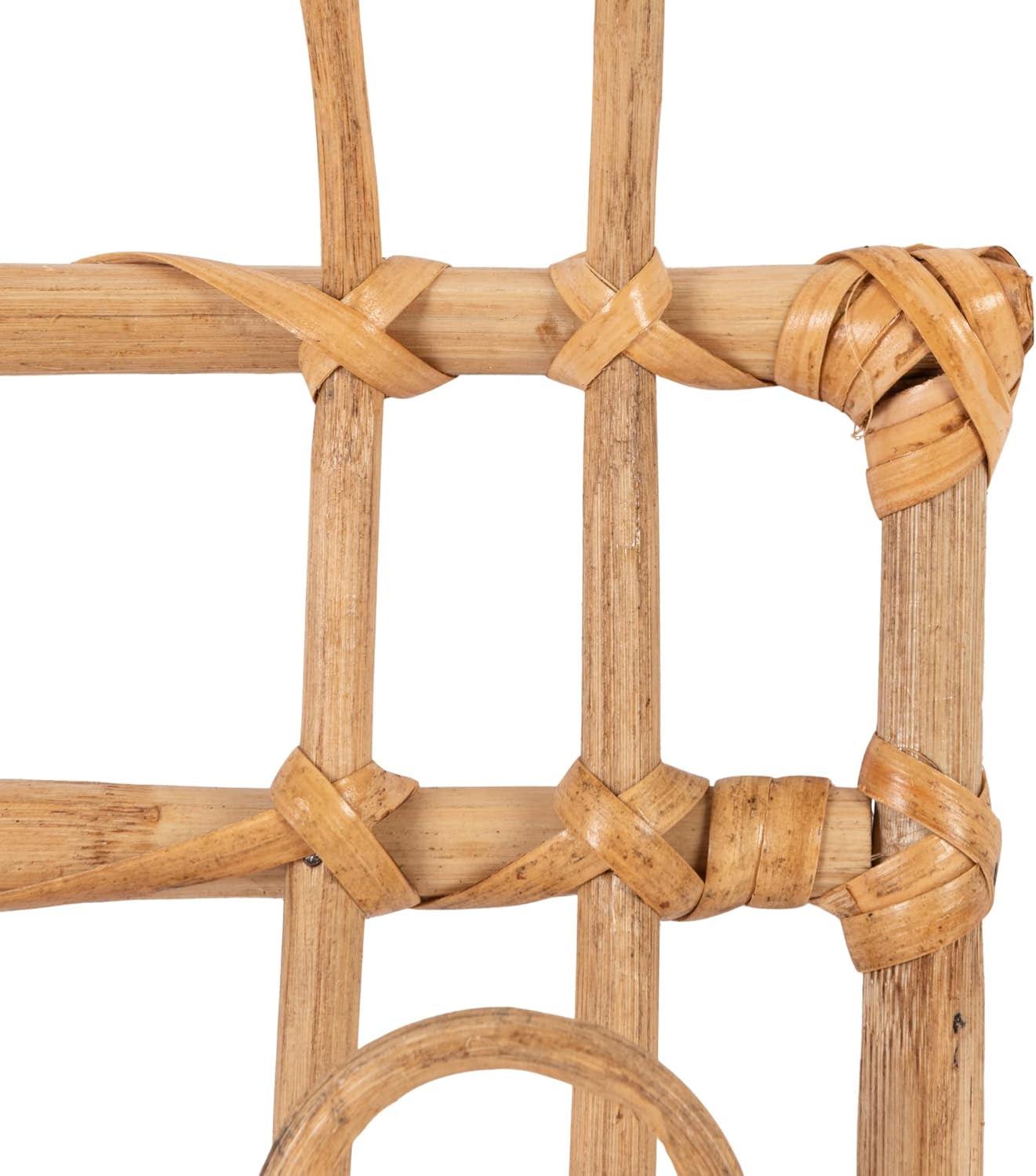 4 Hooks / Rattan Wall Hanger / Beige
