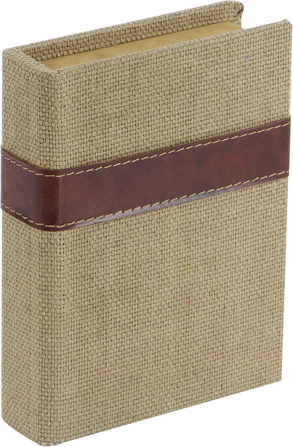 Linen Fabric Decorative Box Faux Storage Book Book Shaped Boxes / Brown / 15", 12", 9"H / Set of 3