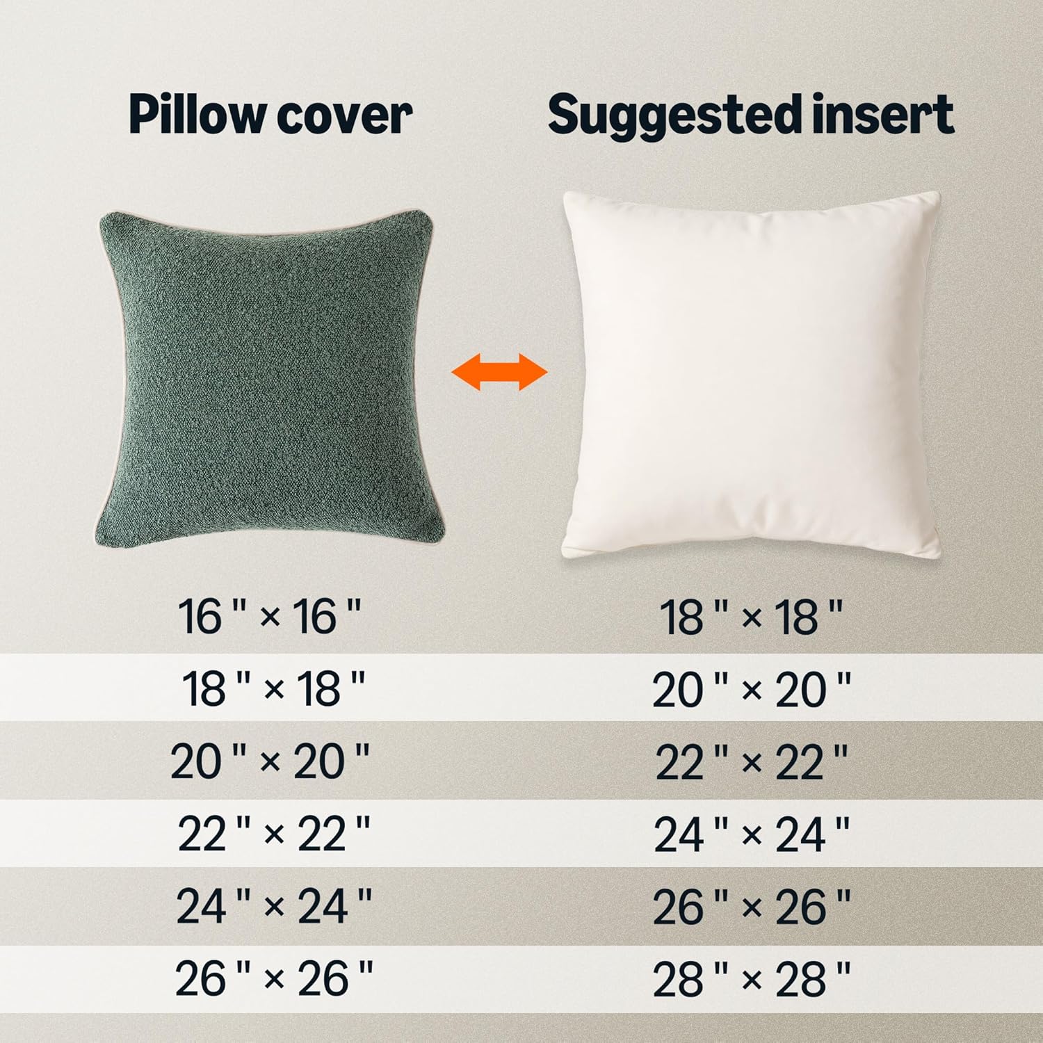 Boucle Throw Pillow Covers / Green / 18 x 18 / Set of 2