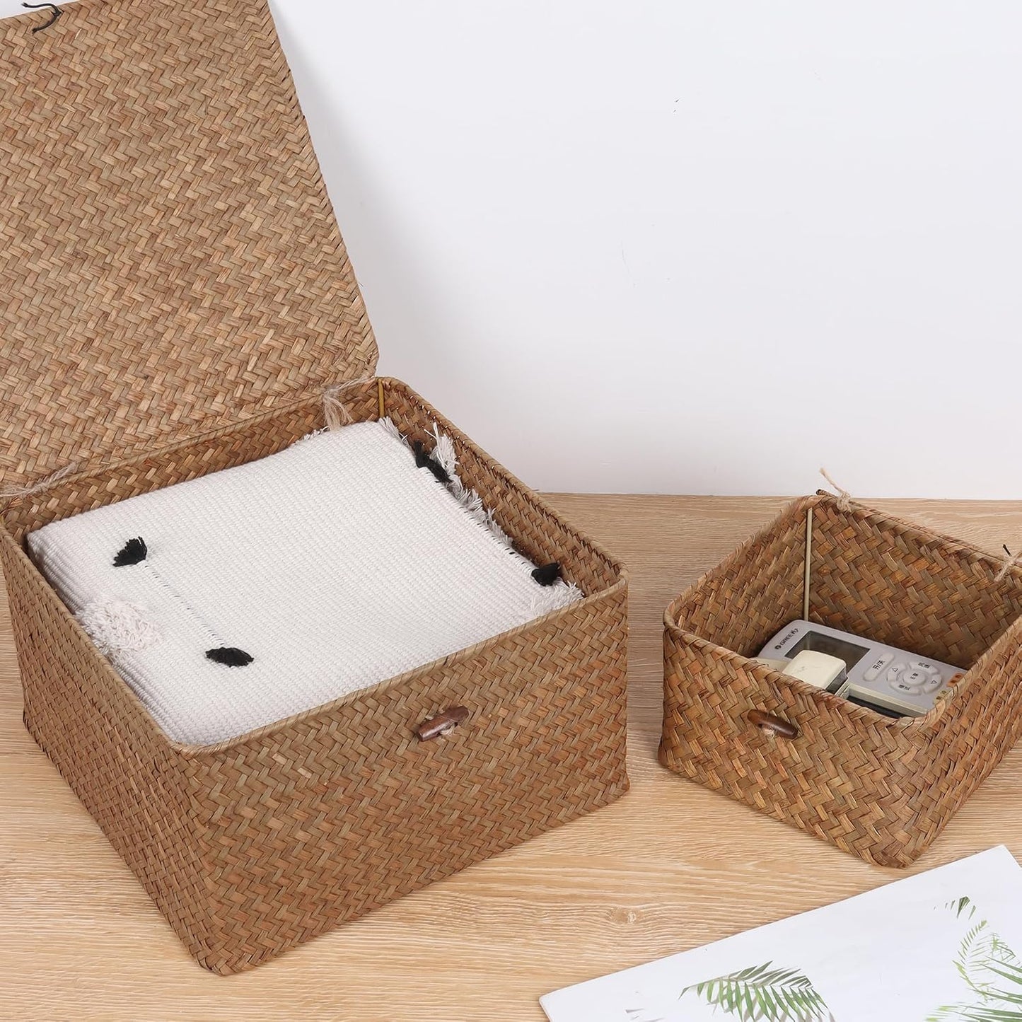 Wicker Shelf Baskets / Small / Coffee