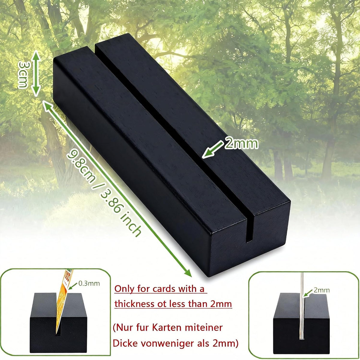 Black Wooden Place Card Holders 30Pcs, A6 Wood Menu Photo Holders | Black Wooden Place Card Holders 30Pcs, A6 Wood Menu