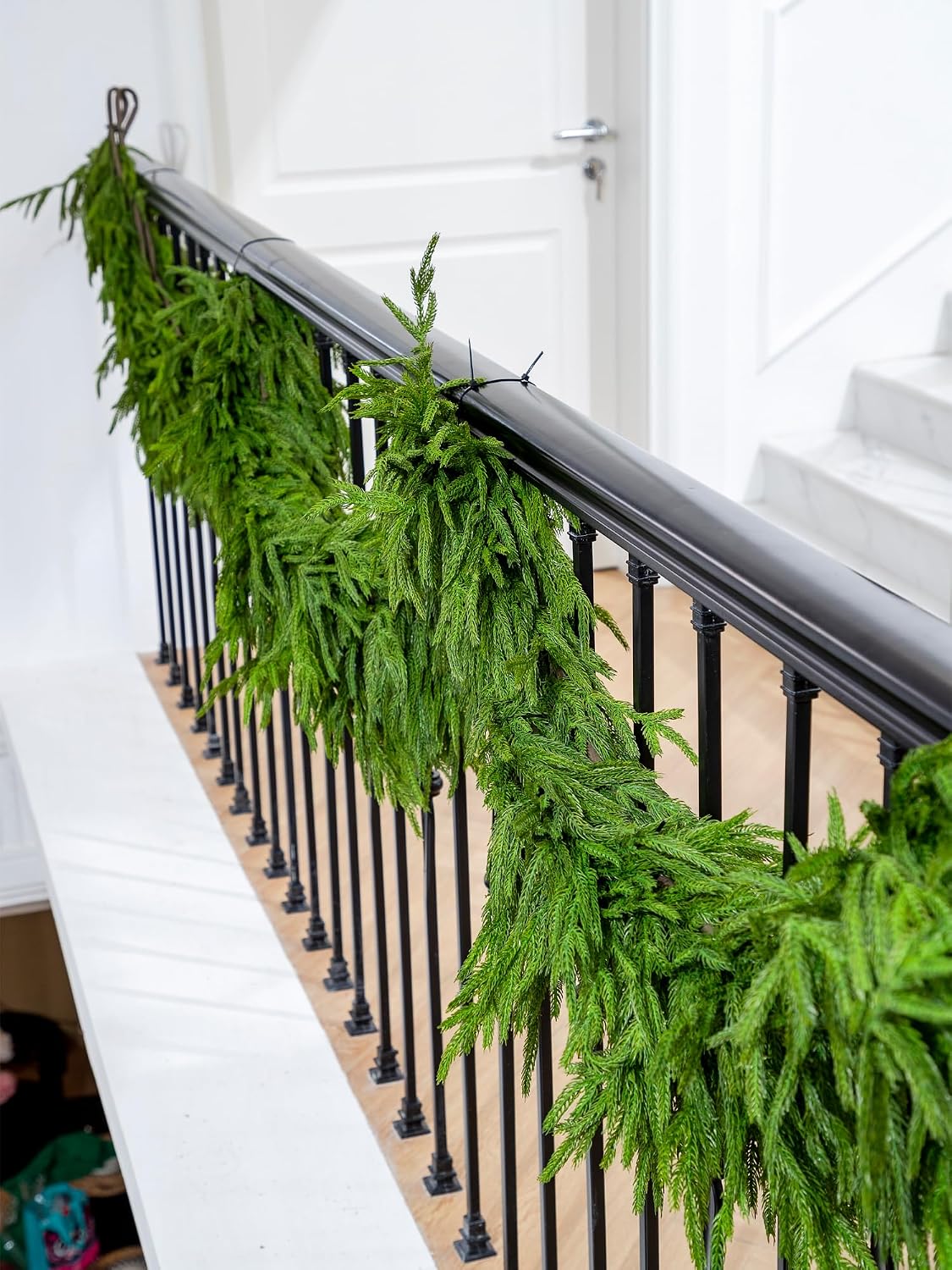 15FT Extra Full Christmas Garland Norfolk Pine Garland Realistic Artificial Christmas Greenery Garland for Mantle