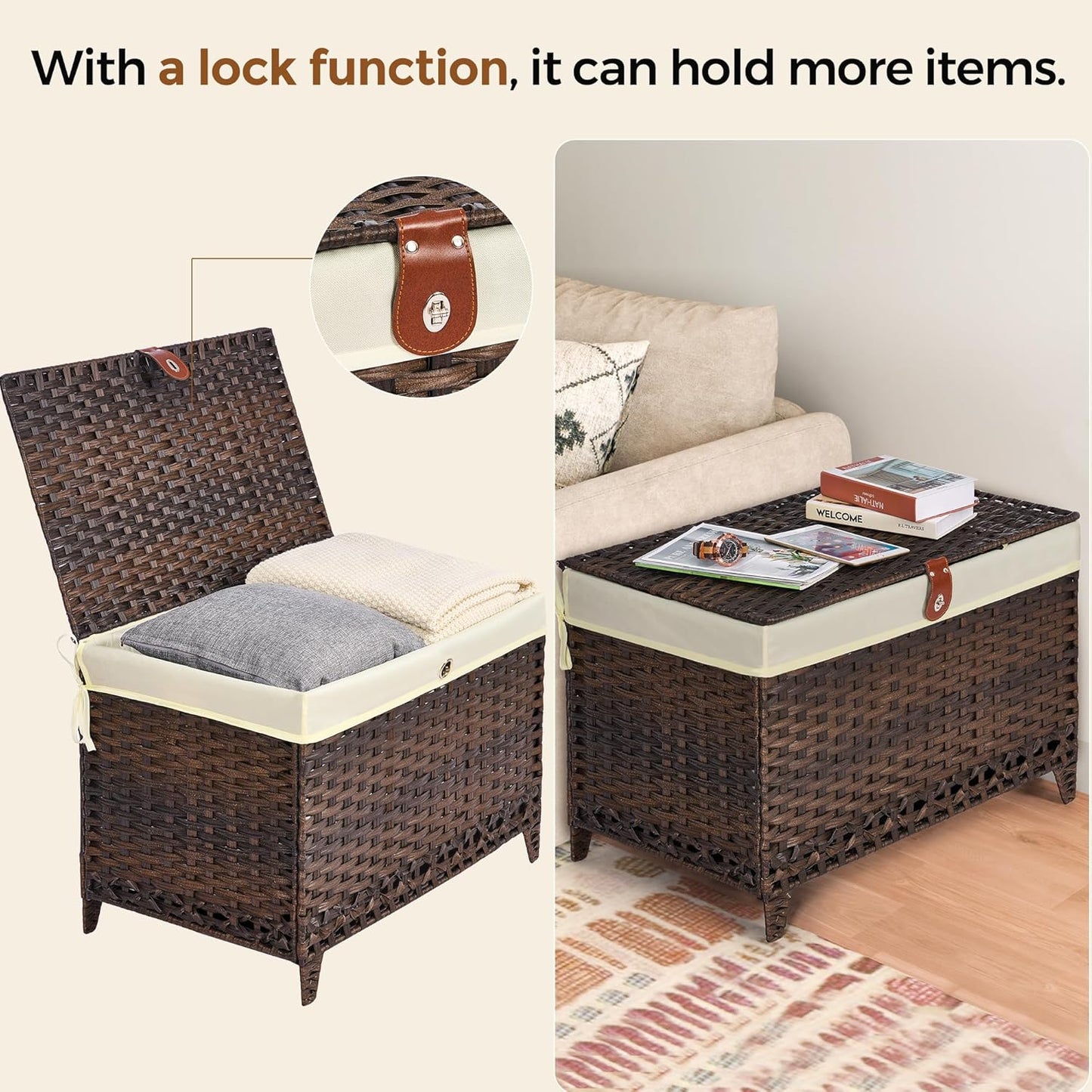 Rattan Shelf Basket / 200L / Brown