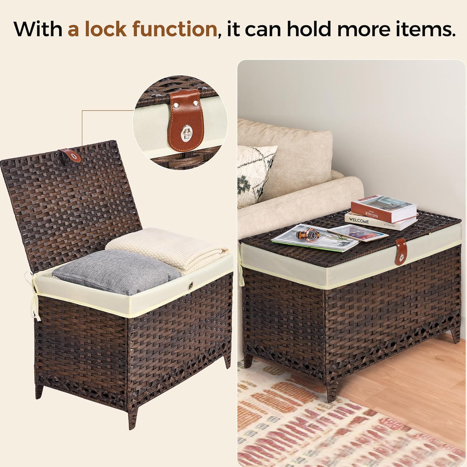 Rattan Shelf Basket / 200L / Brown