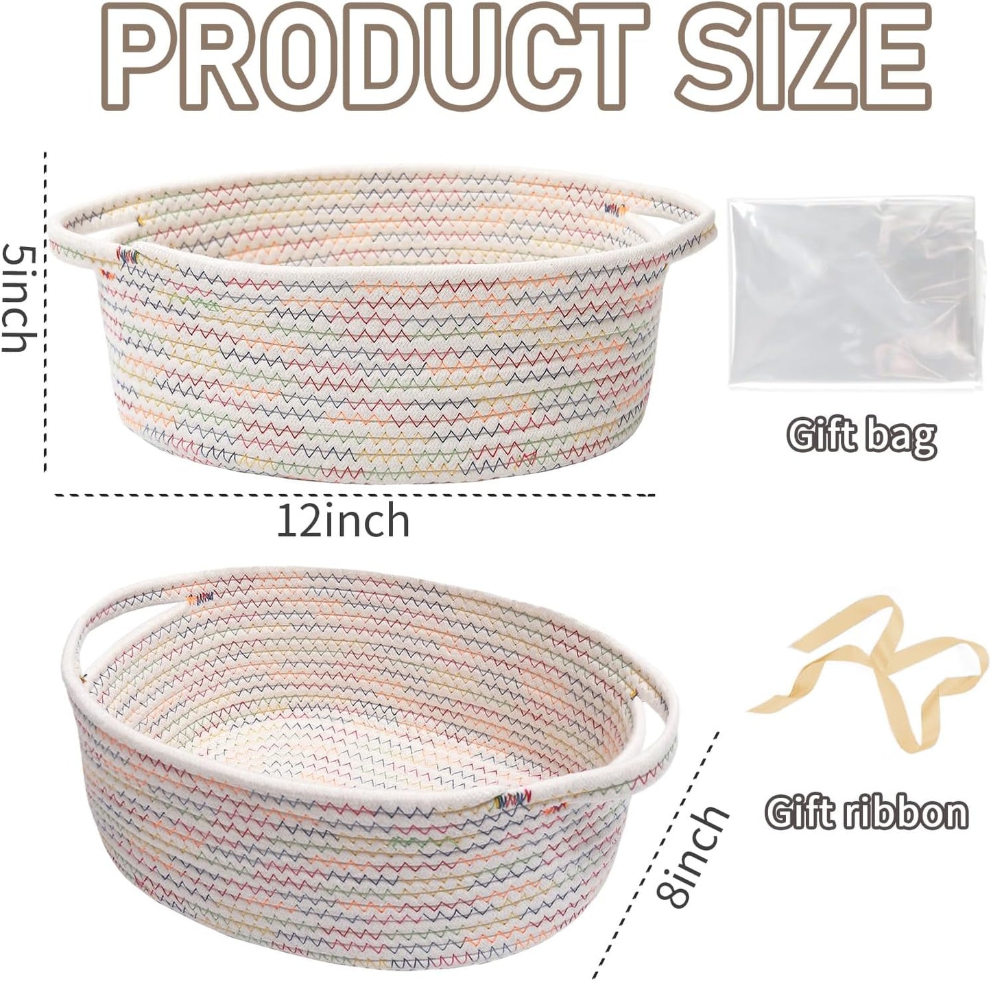 Woven Basket / Organizer / Colorful