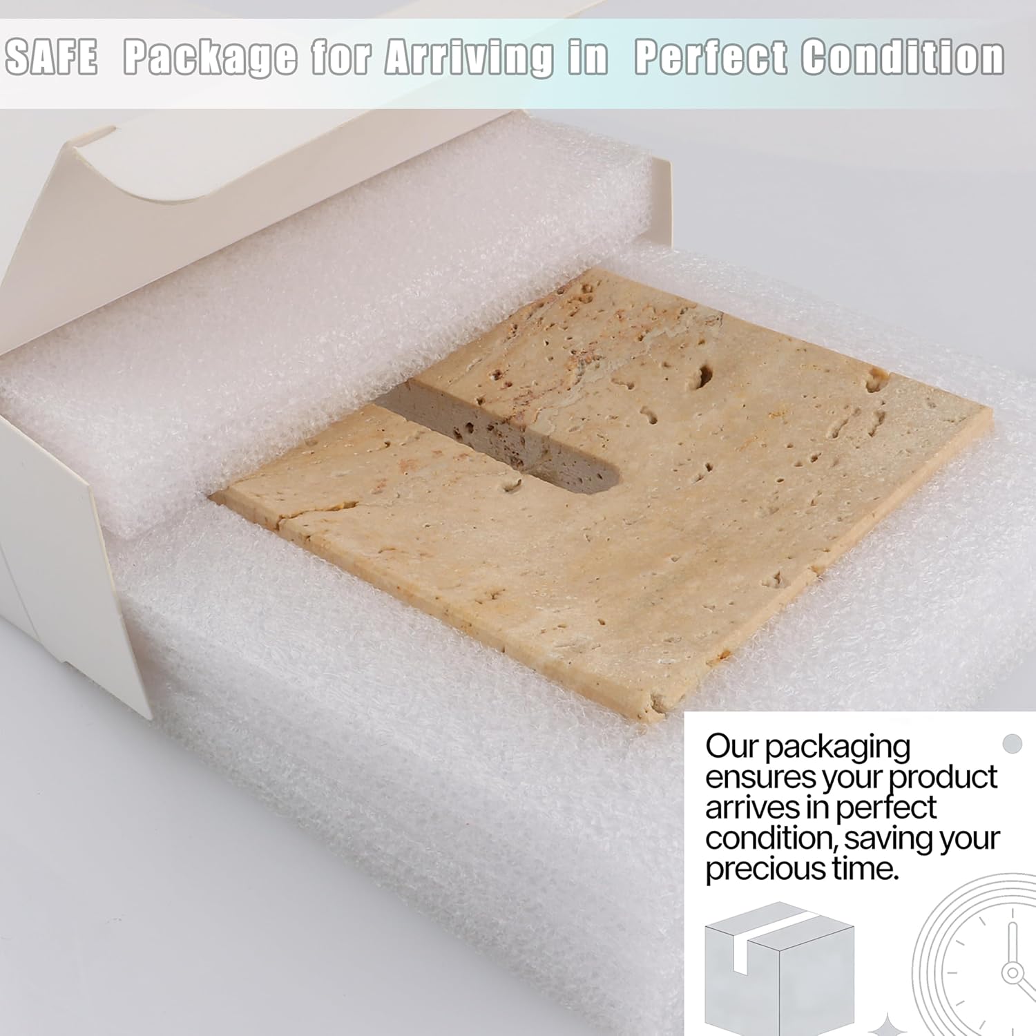 Beige Brown Stone Soap Holder for Shower / Natural