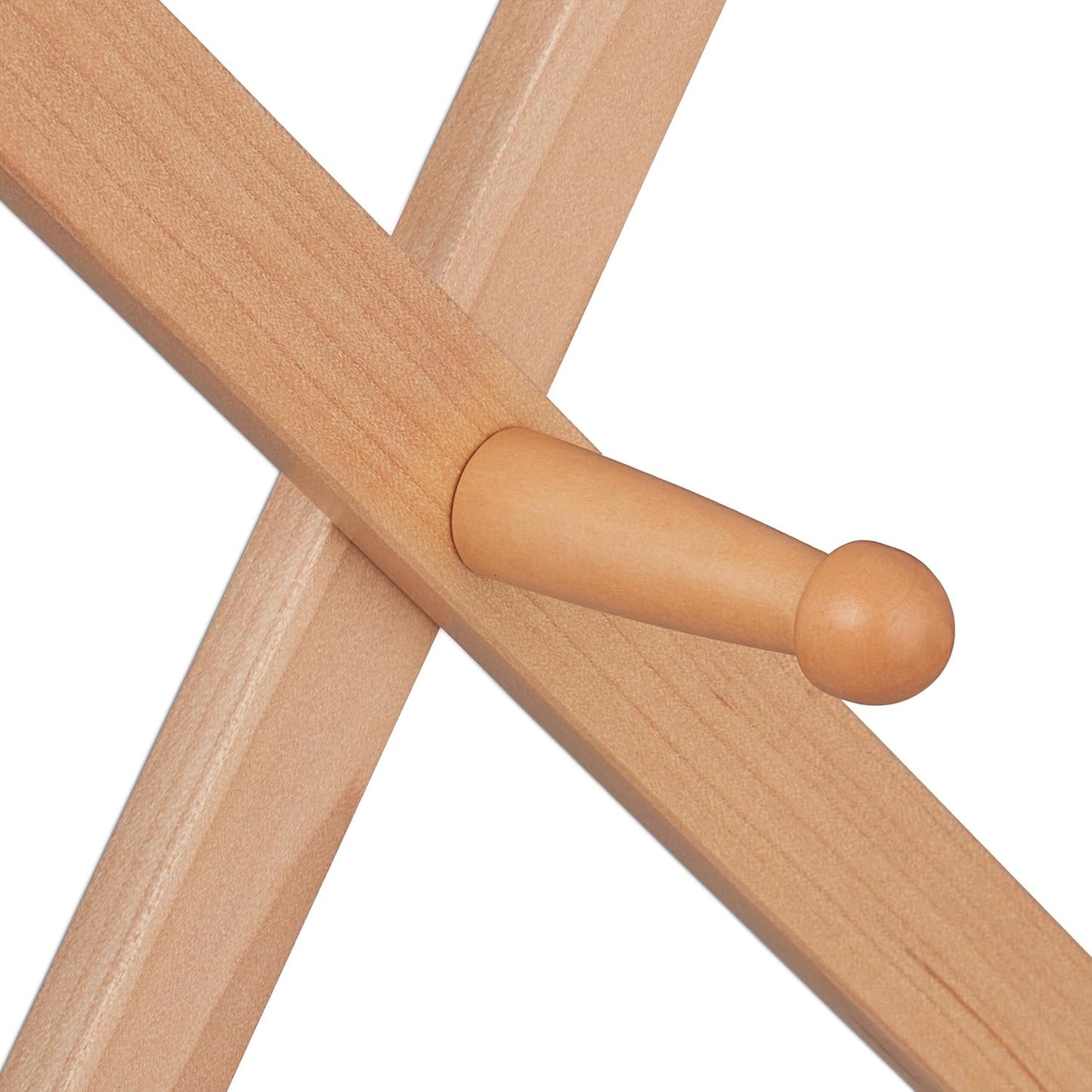 Relaxdays Wall Coat Rack, Wooden, Expandable, 10 Jacket Hooks, Hallway Outerwear Storage, 5.5 x 111 x 7.5 cm, Natural