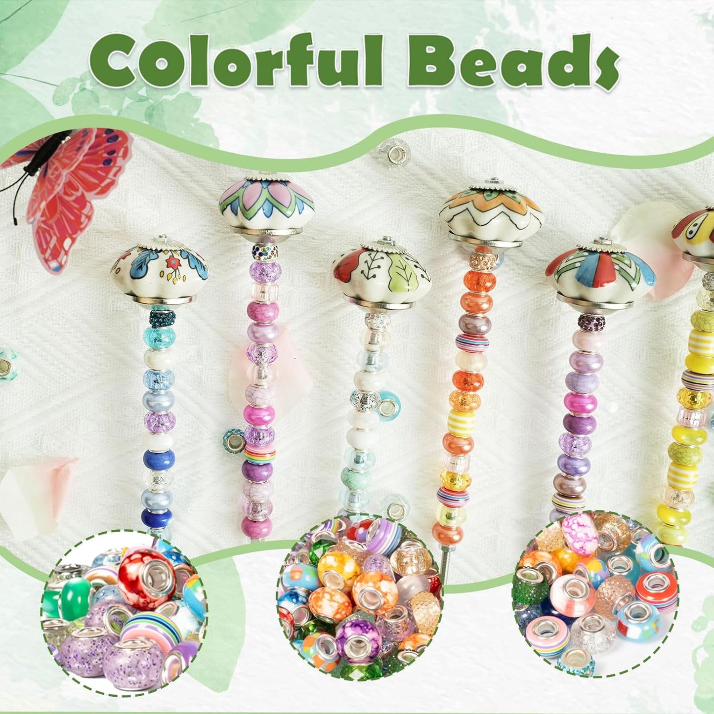 DIY Ceramic Wand Decor / Mushroom / Set of 250
