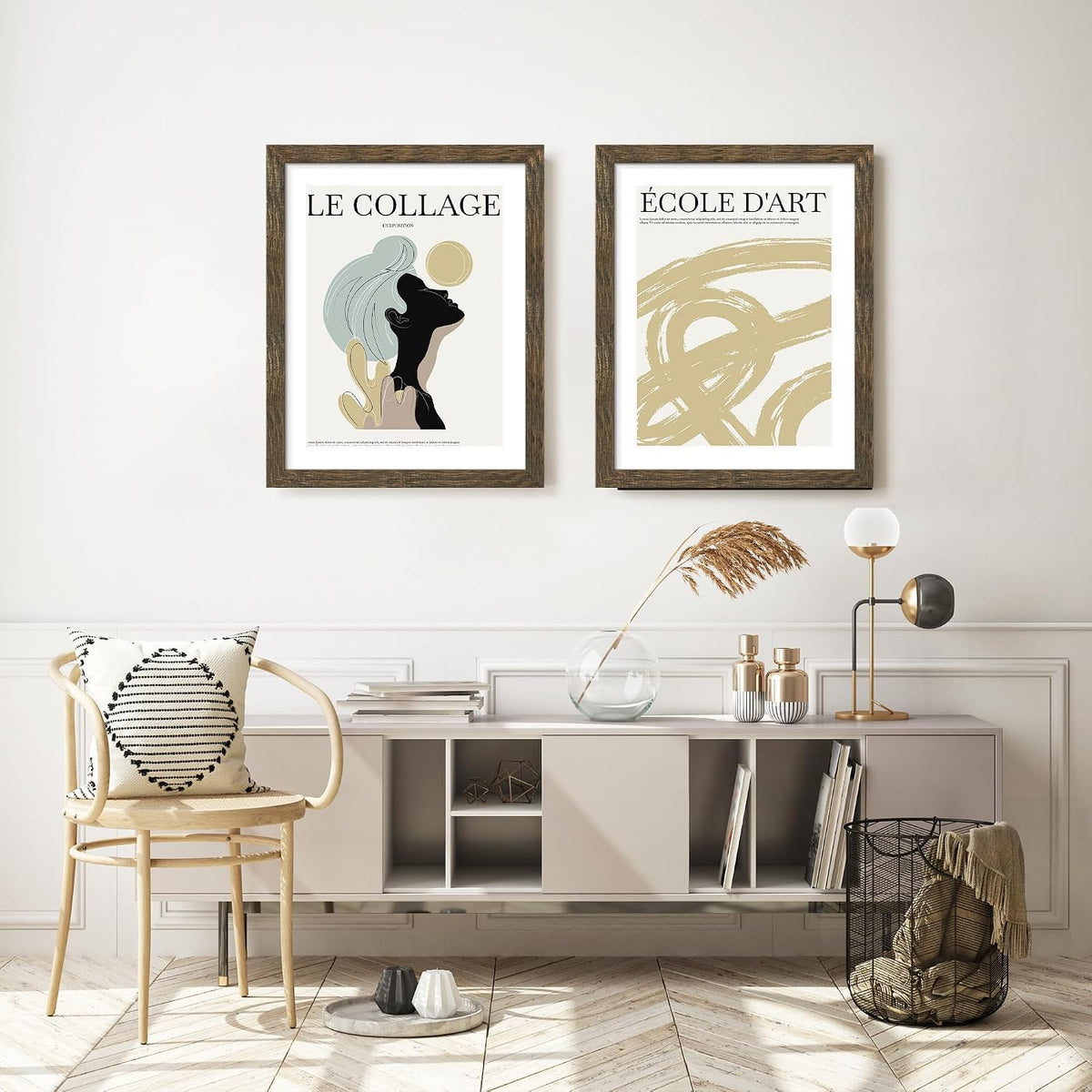 22x28 Rustic Brown Poster Frame, Picture Frame for Wall, 3 Pack | Fits 18x24 Photos With Mat or 22x28 Without Mat