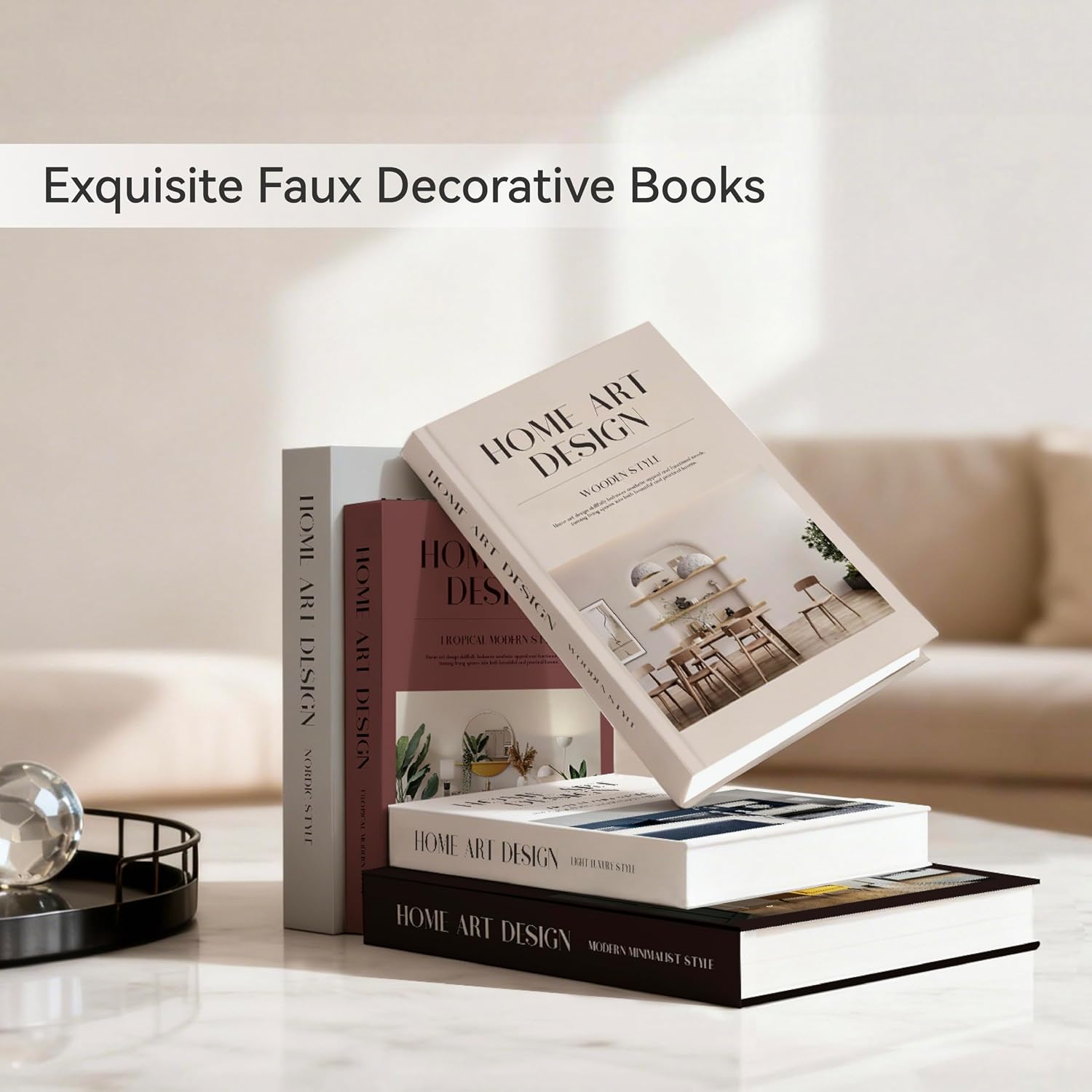 Faux Decorative Books Set / Home Style / Set of 5