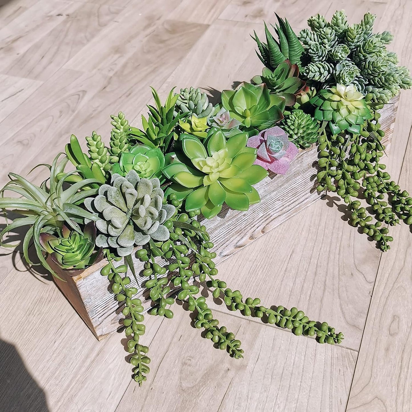 Bulk Artificial Succulents Plants Unpotted Small Aloe Hanging String of Pearls / Green / Set of 22