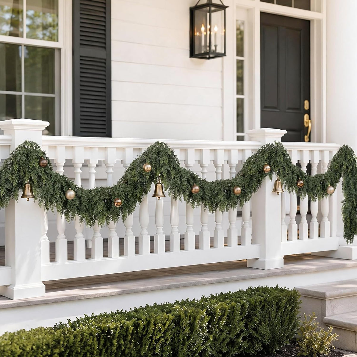 4PCS 9FT Christmas Cedar Garland Realistic Thick Soft Christmas Decorations | Real Touch Full Lush Artificial Greenery