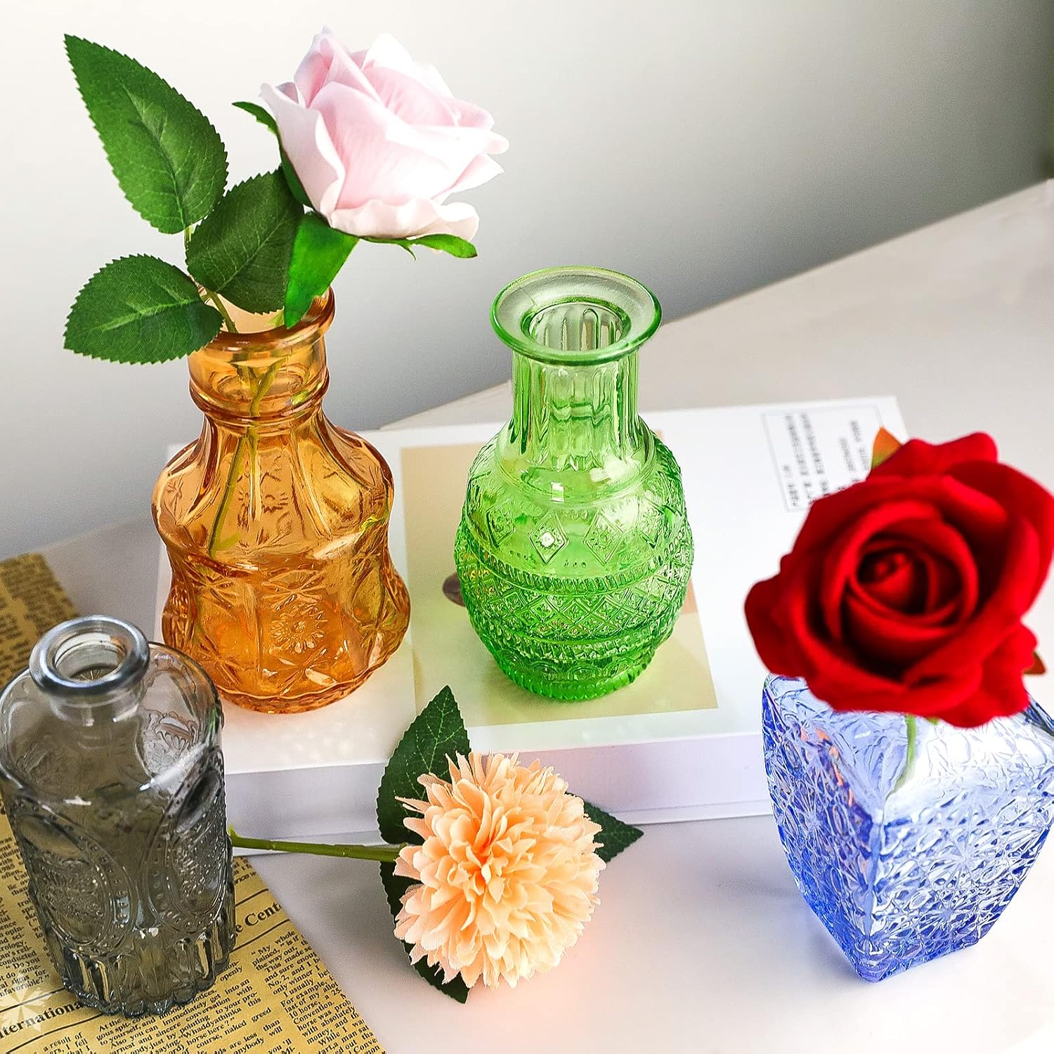 Glass Bud Vases / Set of 12