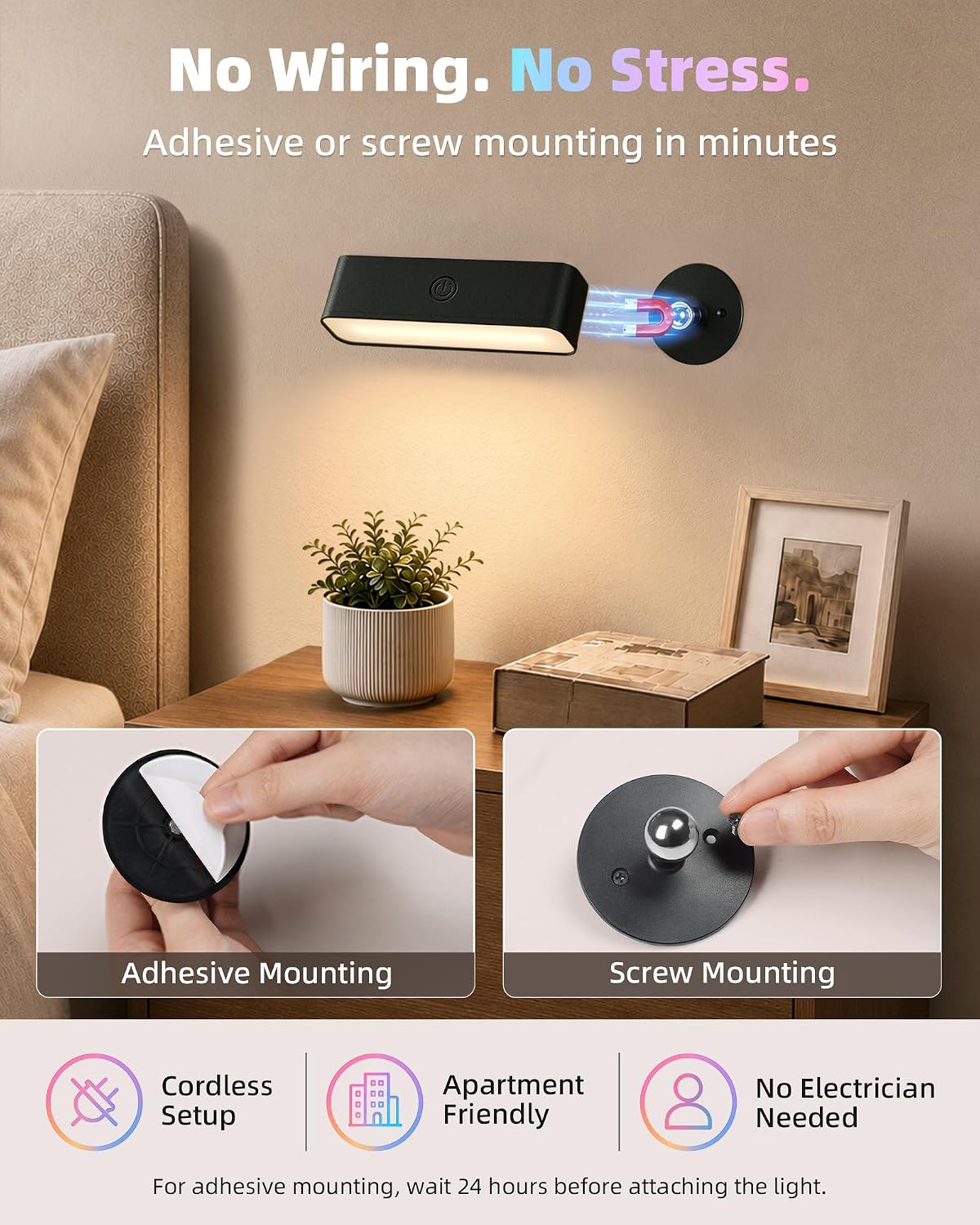 EZVALO Wireless RGB Light Bars, Rechargeable LED Mood Lights with Remote | 80 RGB Colors, Dynamic RGB Effects