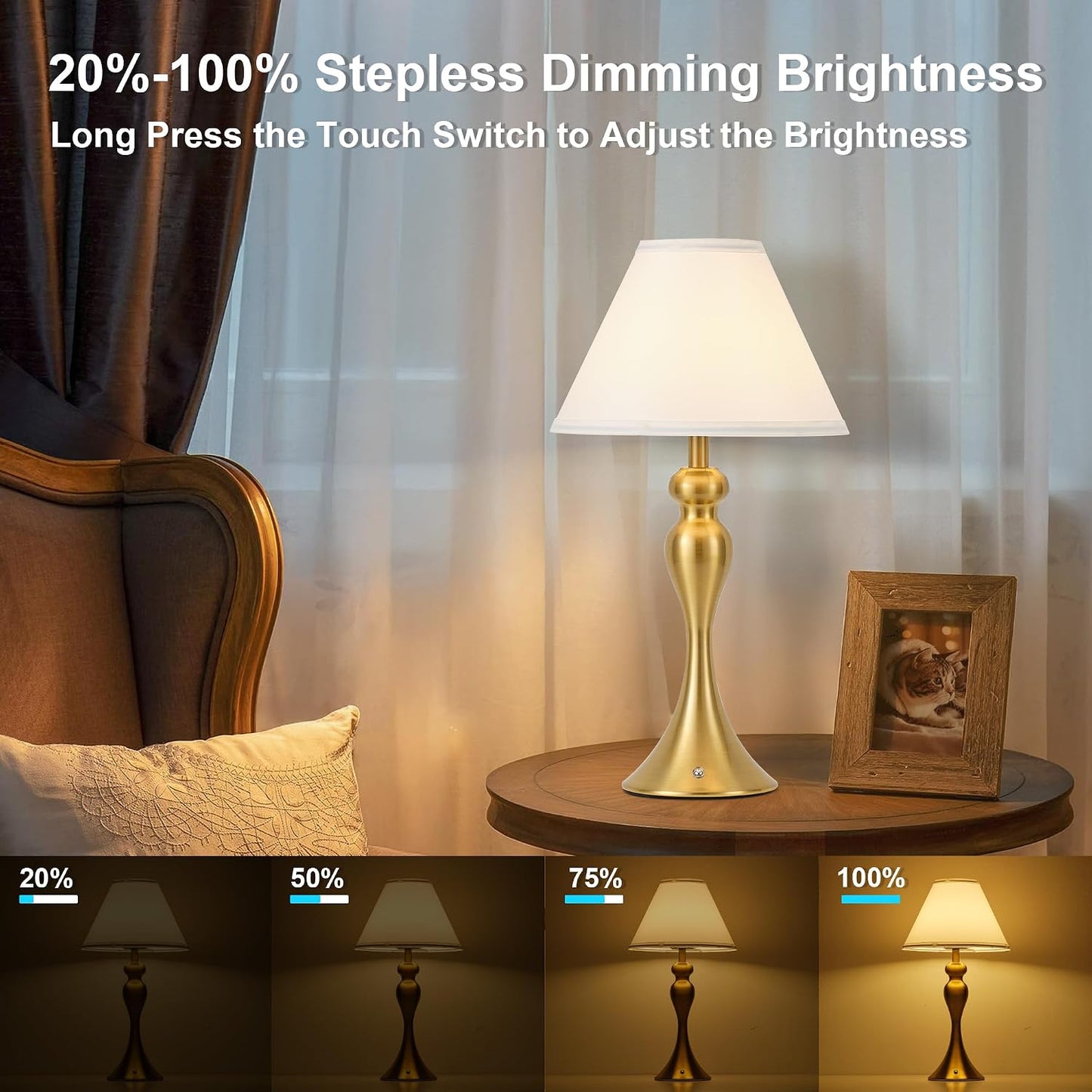Battery Operated Lamp / Rechargeable Cordless Table Lamps