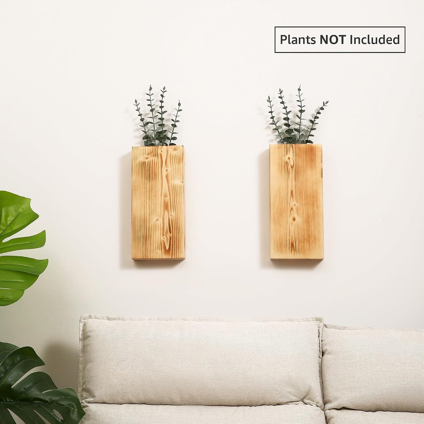 Wood Wall Planter / Retro / Set of 2