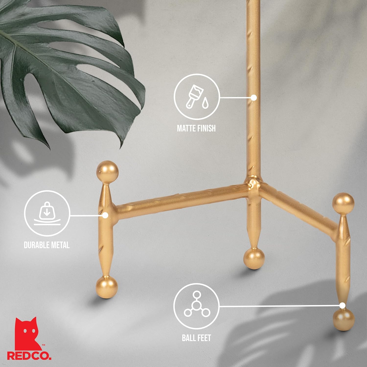 Decorative Tripod Plate Stand and Art Holder Easel in Finish / Height - 11.5 / Gold