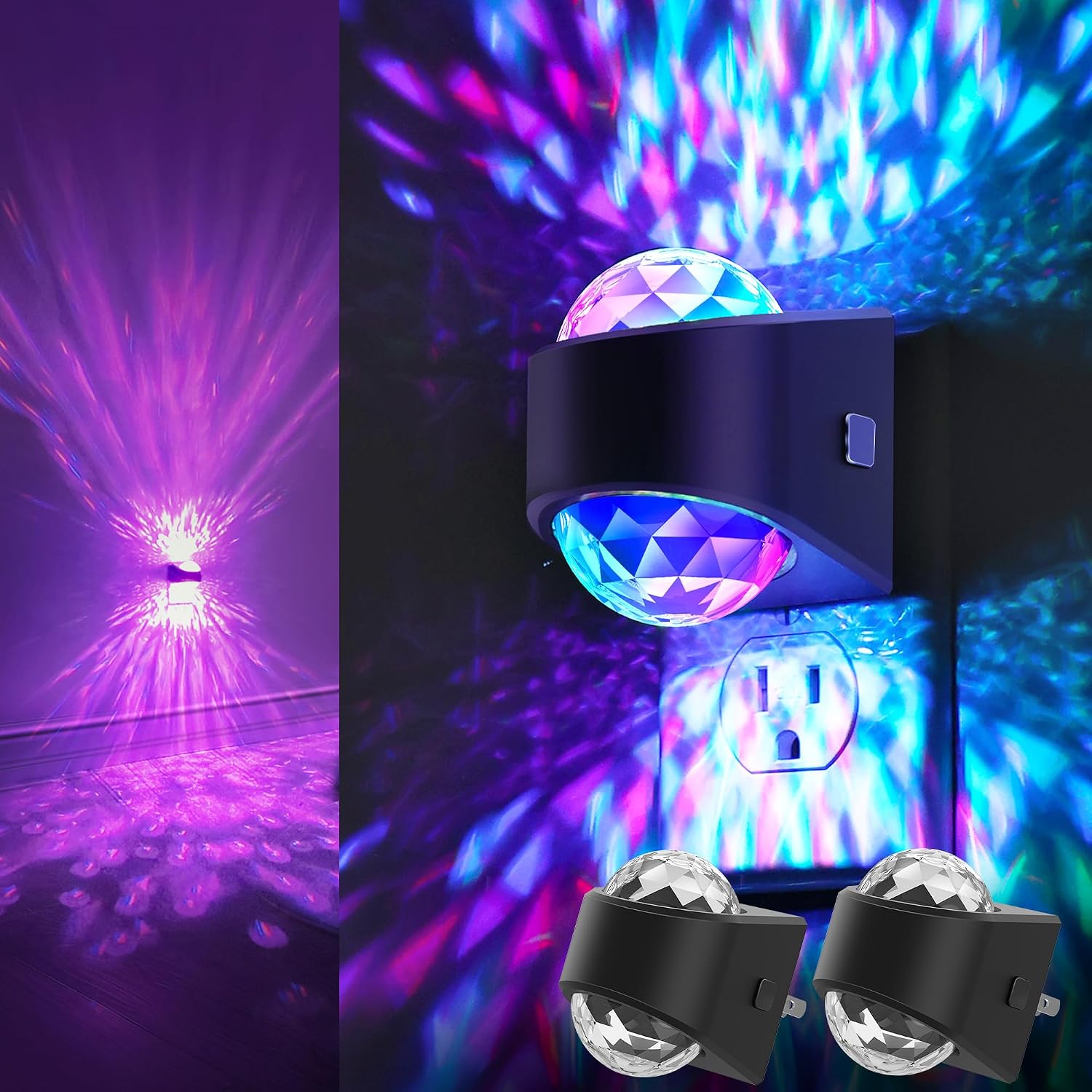 Briignite Night Lights Plug into Wall, Star Projector for Bedroom [2 Pack]