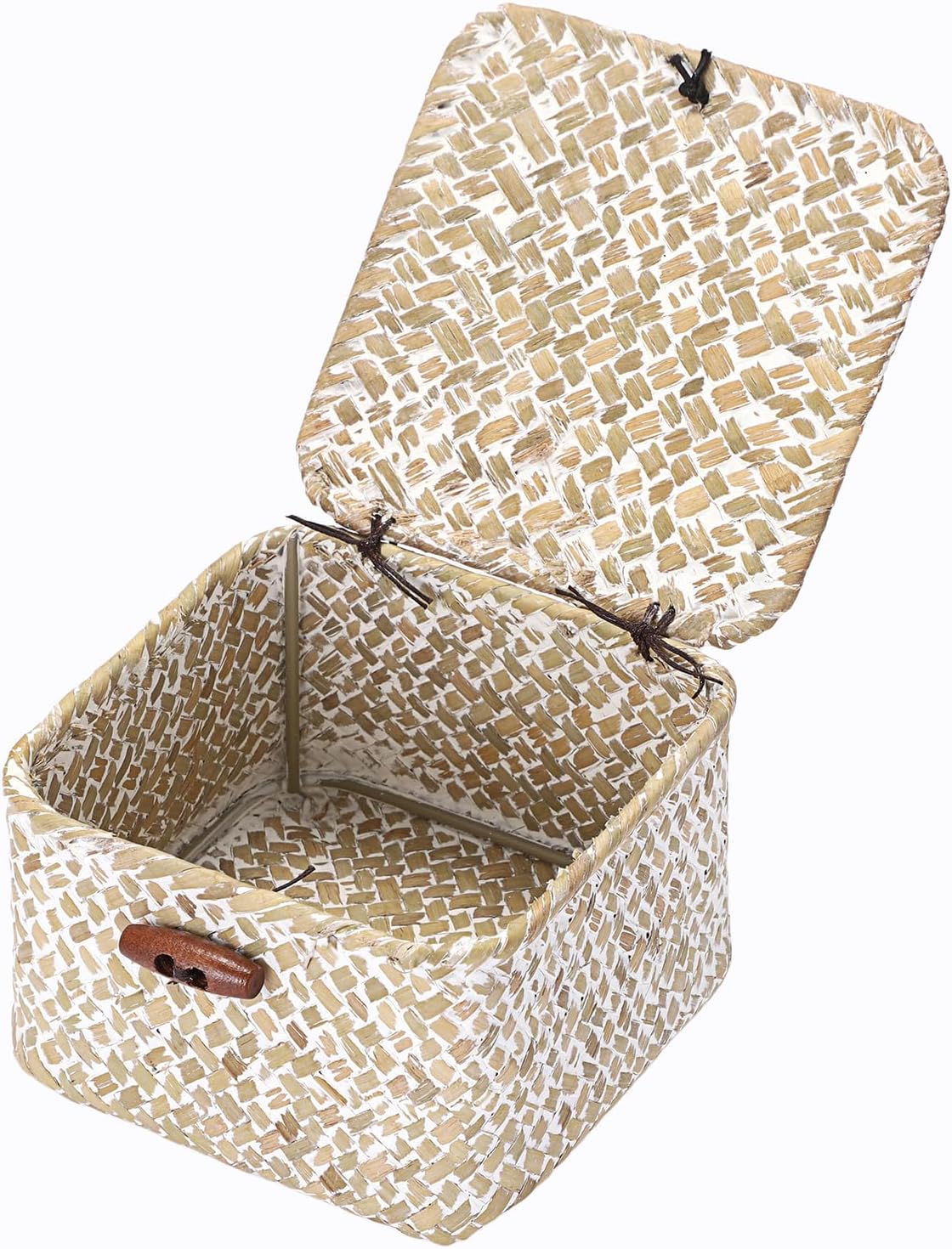 Small Seagrass Basket / 4.7 x 4.7 x 3 / Whitewash Color