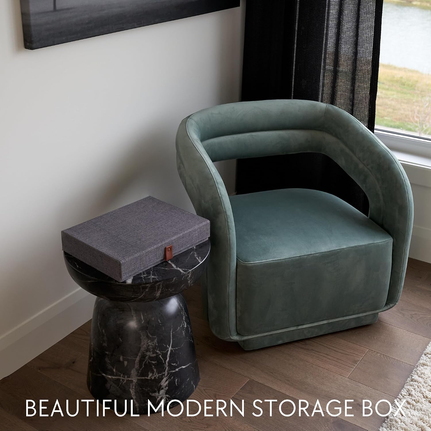 A Linen Organizer to Safely Store Your Pictures / Large / Gray