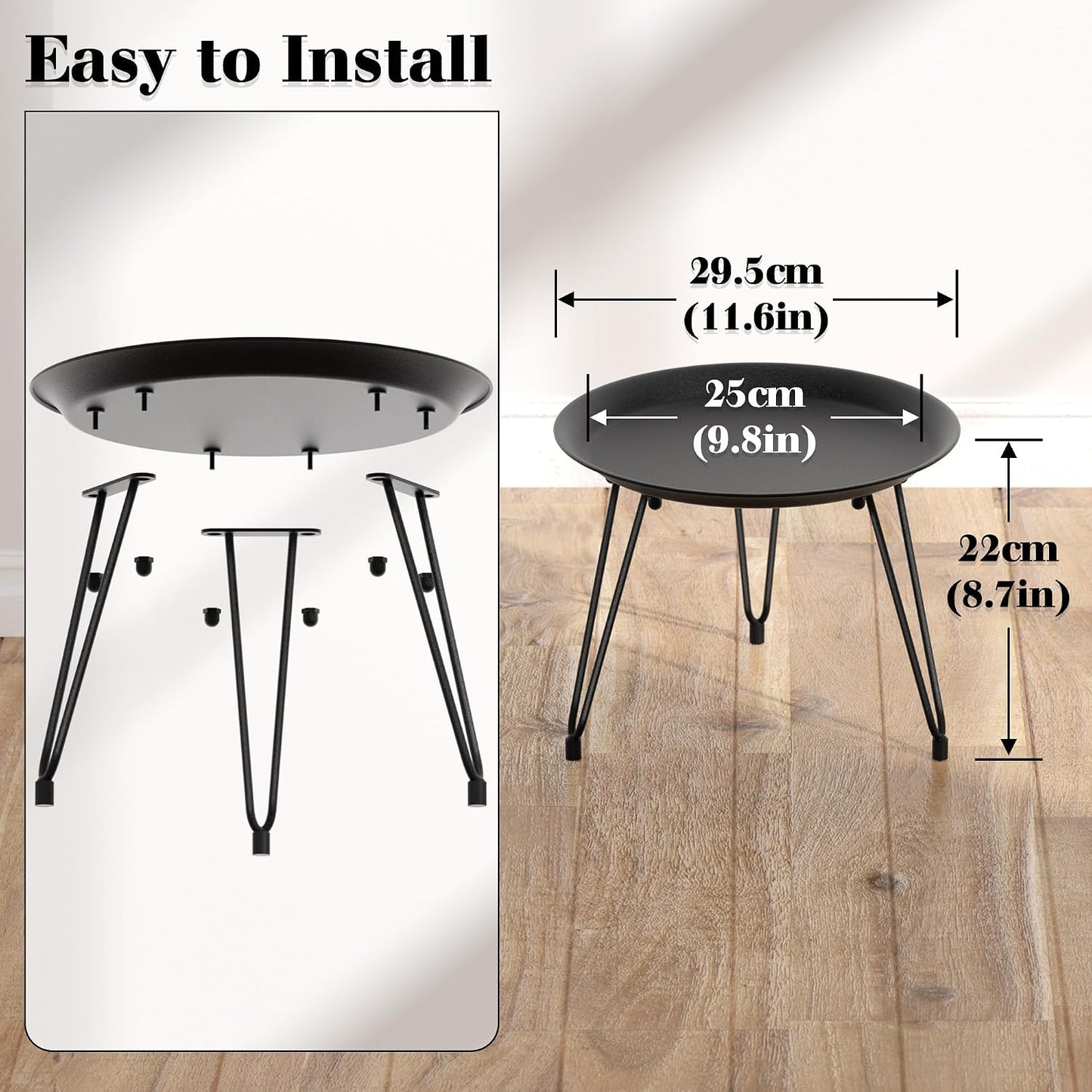 Plant Stand Indoor, Metal Plant Stand Round Plant Table Heavy Duty Plant Stool Flower Pot for Indoor Outdoor Home