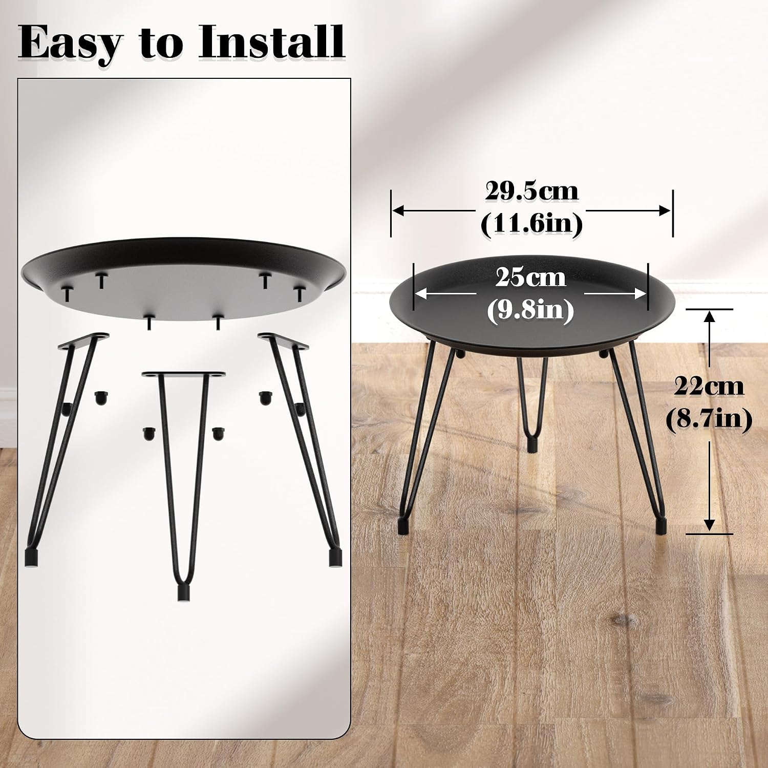 Plant Stand Indoor, Metal Plant Stand Round Plant Table Heavy Duty Plant Stool Flower Pot for Indoor Outdoor Home