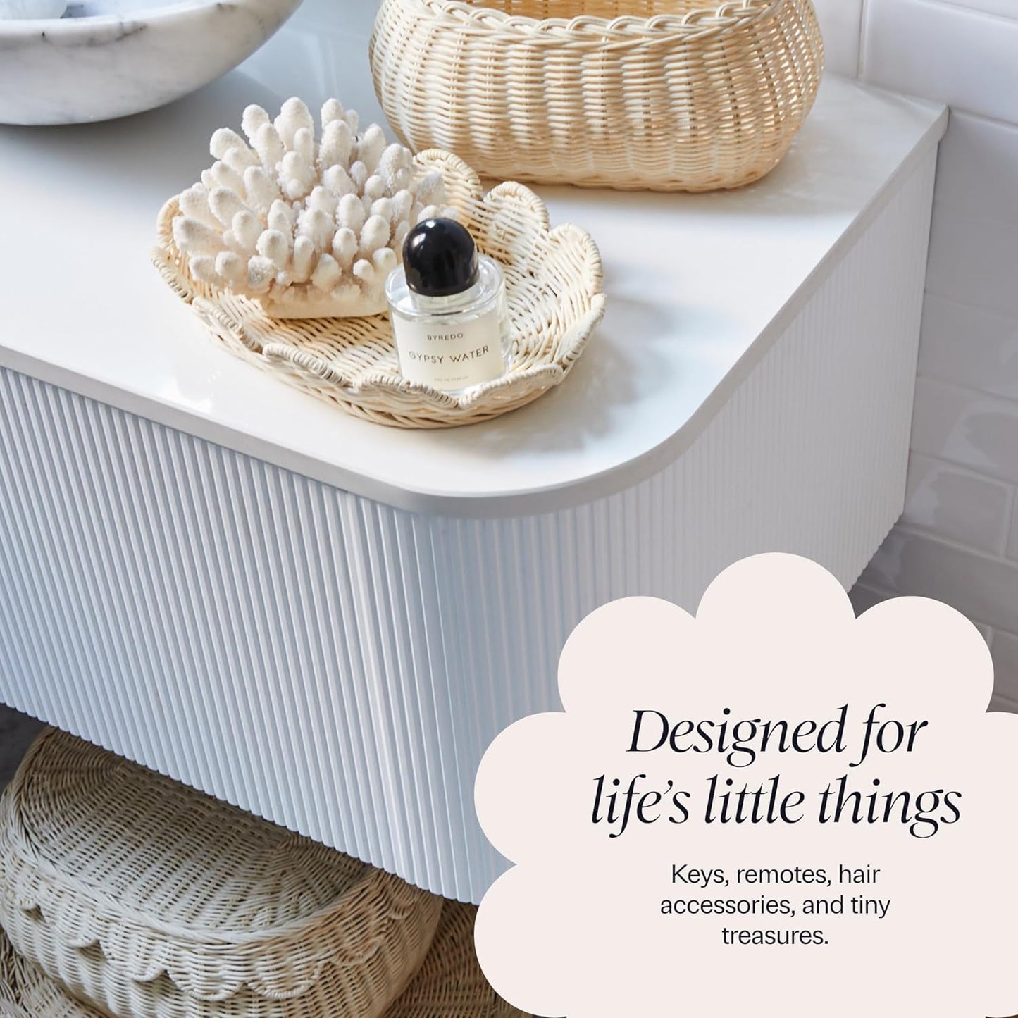 The Original Scalloped Basket / Natural / 15 x 11 x 6 / Set of 2