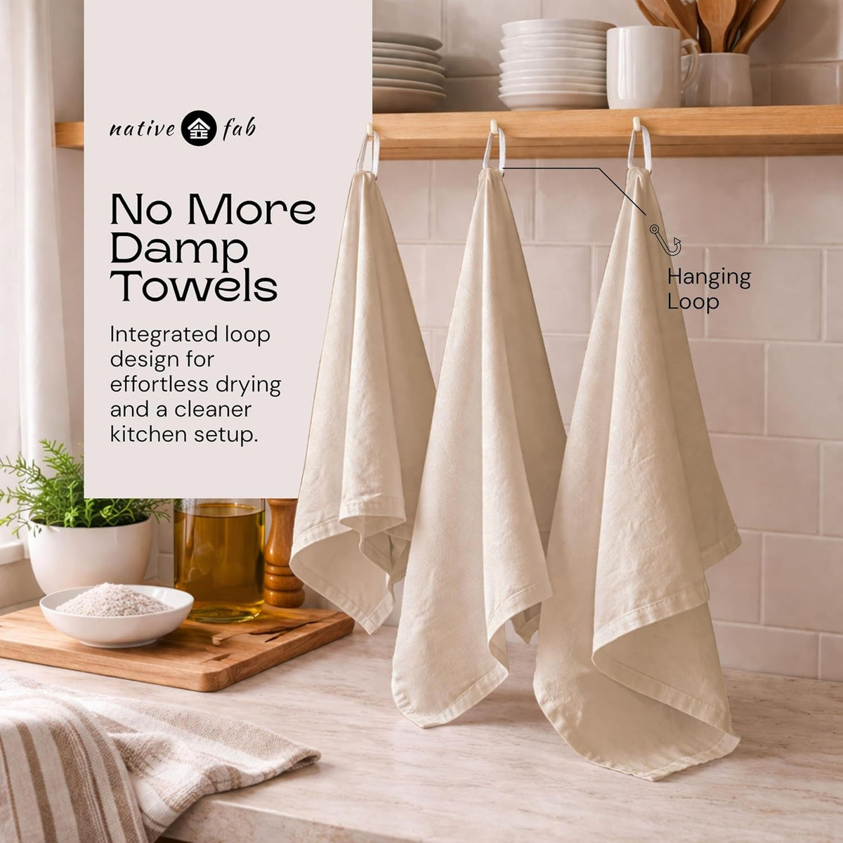 Native Fab Flour Sack Towels 24 Pack, 100% Cotton [18x28 Inches] Highly Absorbent, Premium Quality Cloth, Machine
