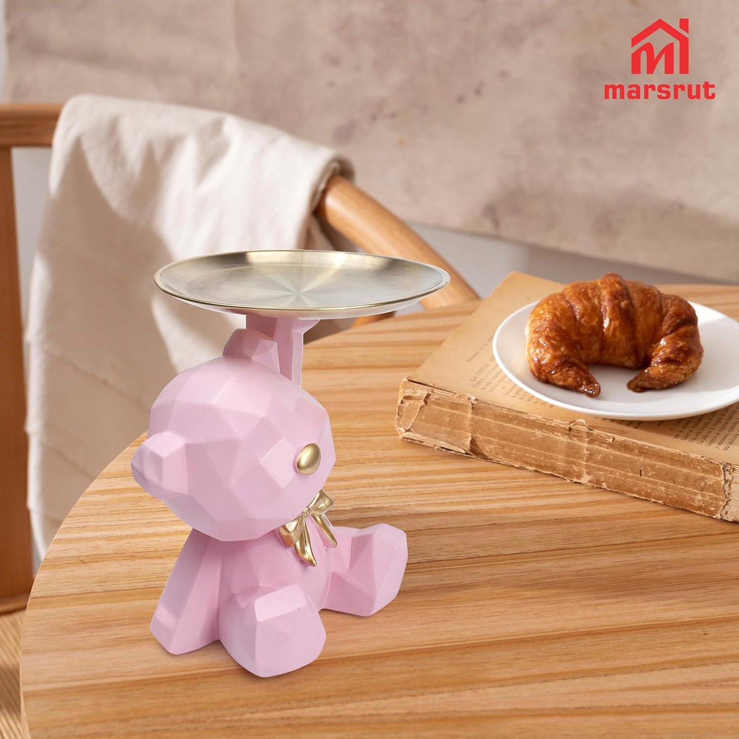 Ring Stand Sculptures / Bear Serving Tray Candy Dish Key Holder