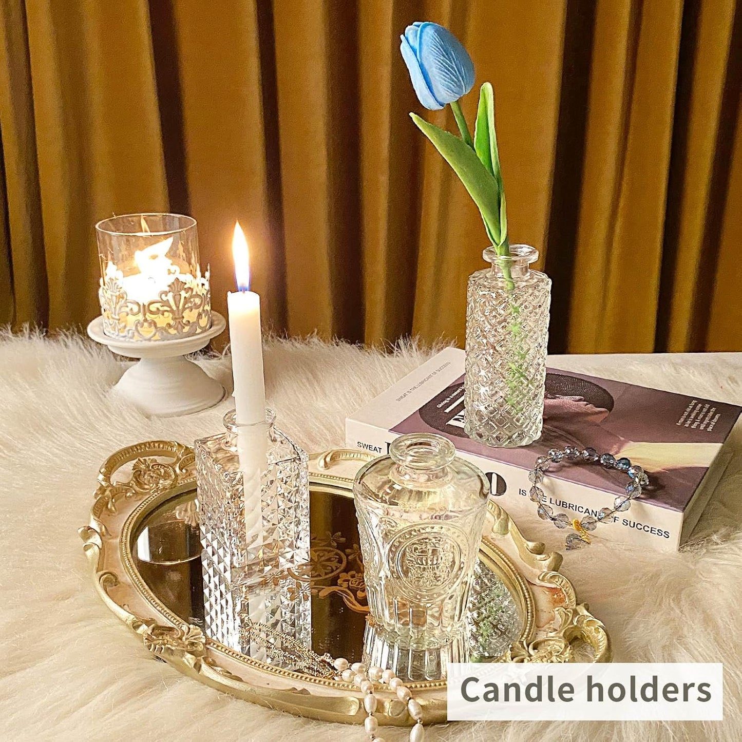 Glass Bud Vases in Bulk Pcs / Clear / Set of 30