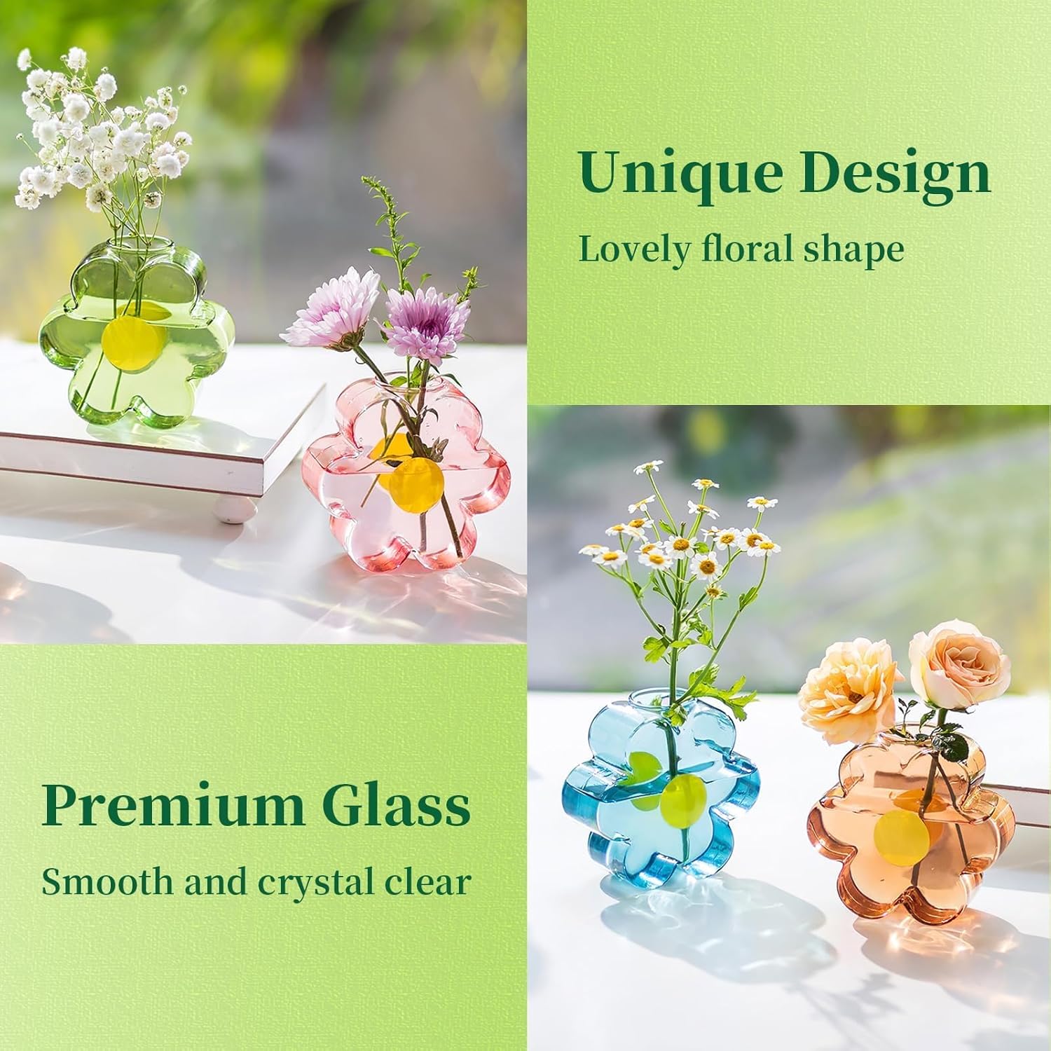 Glass Bud Vases for Centerpieces