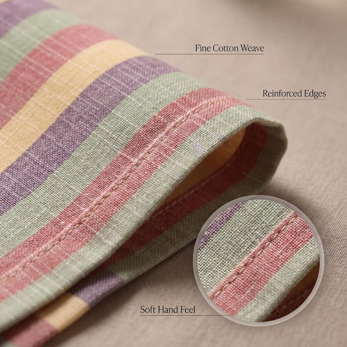 Urban Villa Cloth Napkins Cotton 20x20 (Set of 12) Harvestst Ripes
