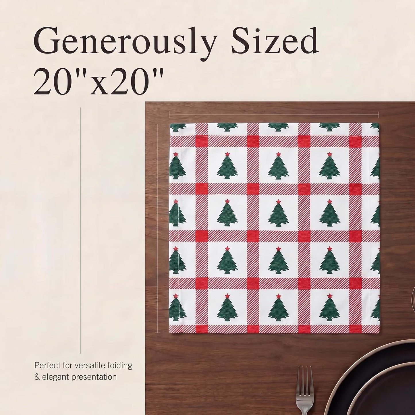 Urban Villa Cloth Napkins Cotton 20x20 (Set of 12) Tree Print