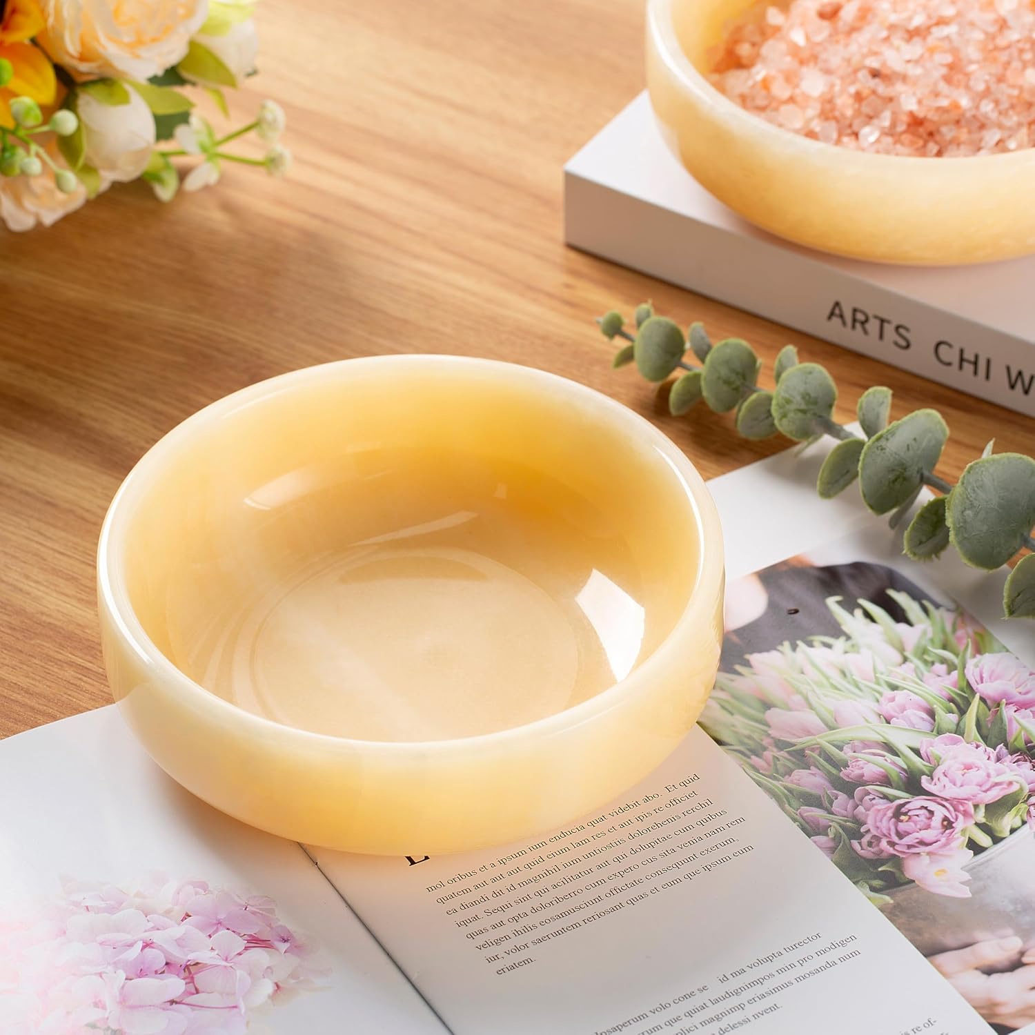 Topazite Decorative Bowl / Natural / 6.29 Inch