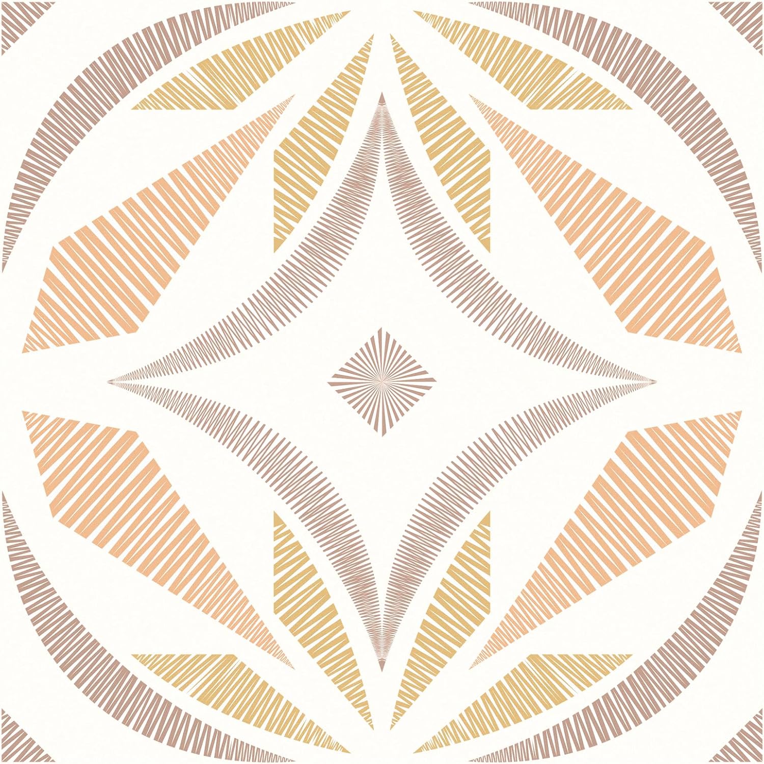 Peel and Stick Floor Tile / Orange / 7.87 x 7.87 / Set of 20