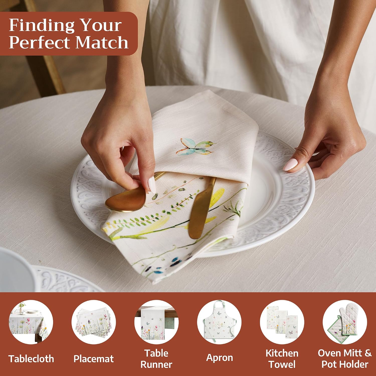 Maison d' Hermine Cloth Napkins Set of 4 Reusable 100% Cotton (20" x 20") | Everyday Square Napkins Cloth Washable