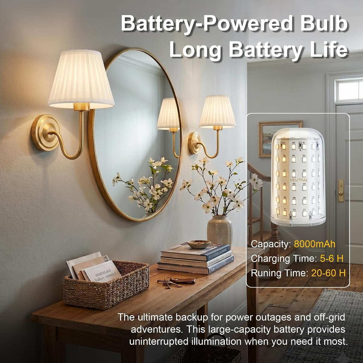 Gold Wireless Wall Sconce Set of 2, Battery Operated Wall Lights with Remote Control & 3 CCT Color Temperature Dimmable