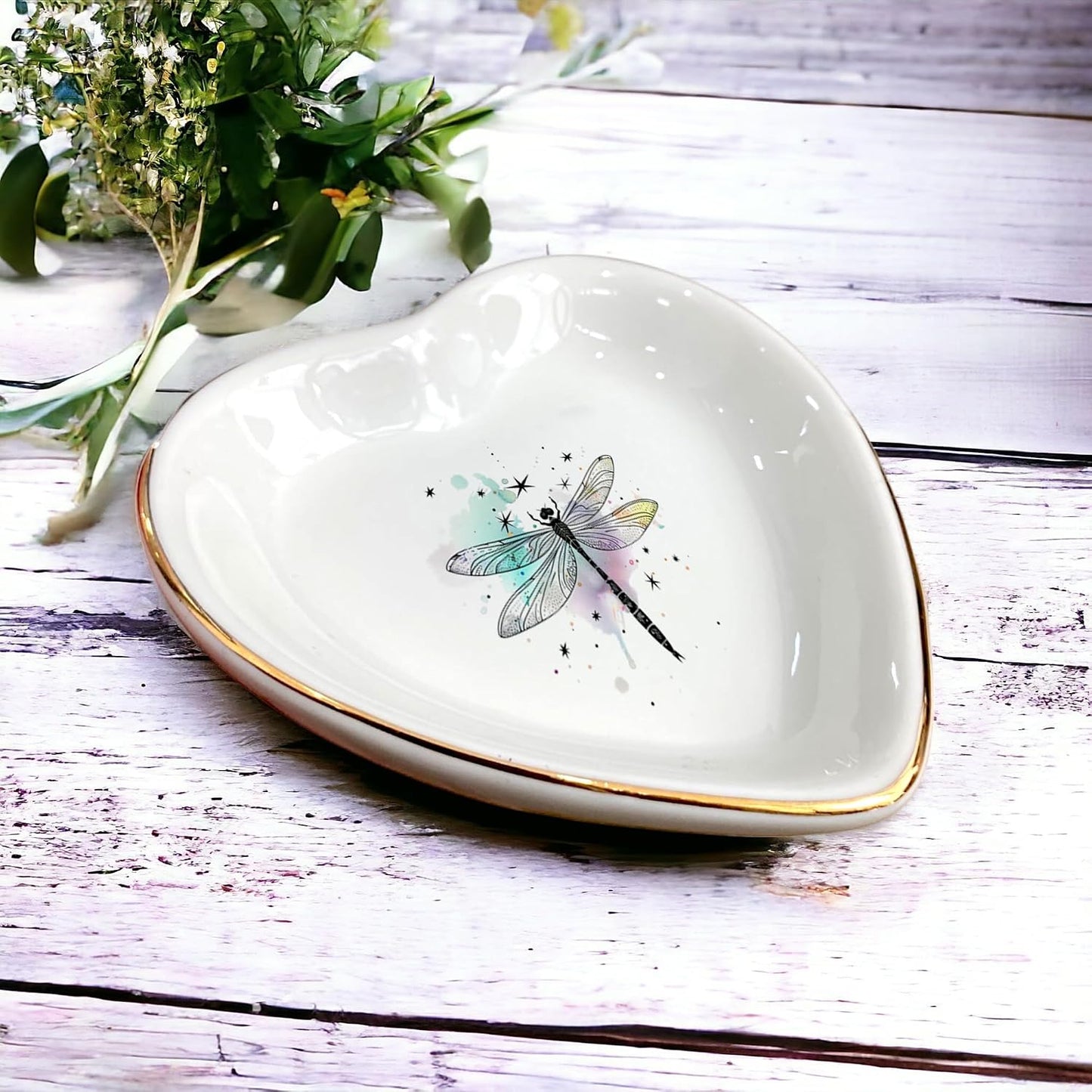 Jewelry Holder / Decorative Trinket Tray / Dragonfly
