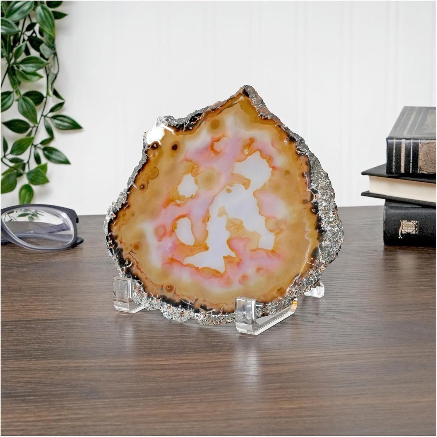 Acrylic Ribbon-Style Display Easel / 3.75 x 3.875 x 5 / Clear