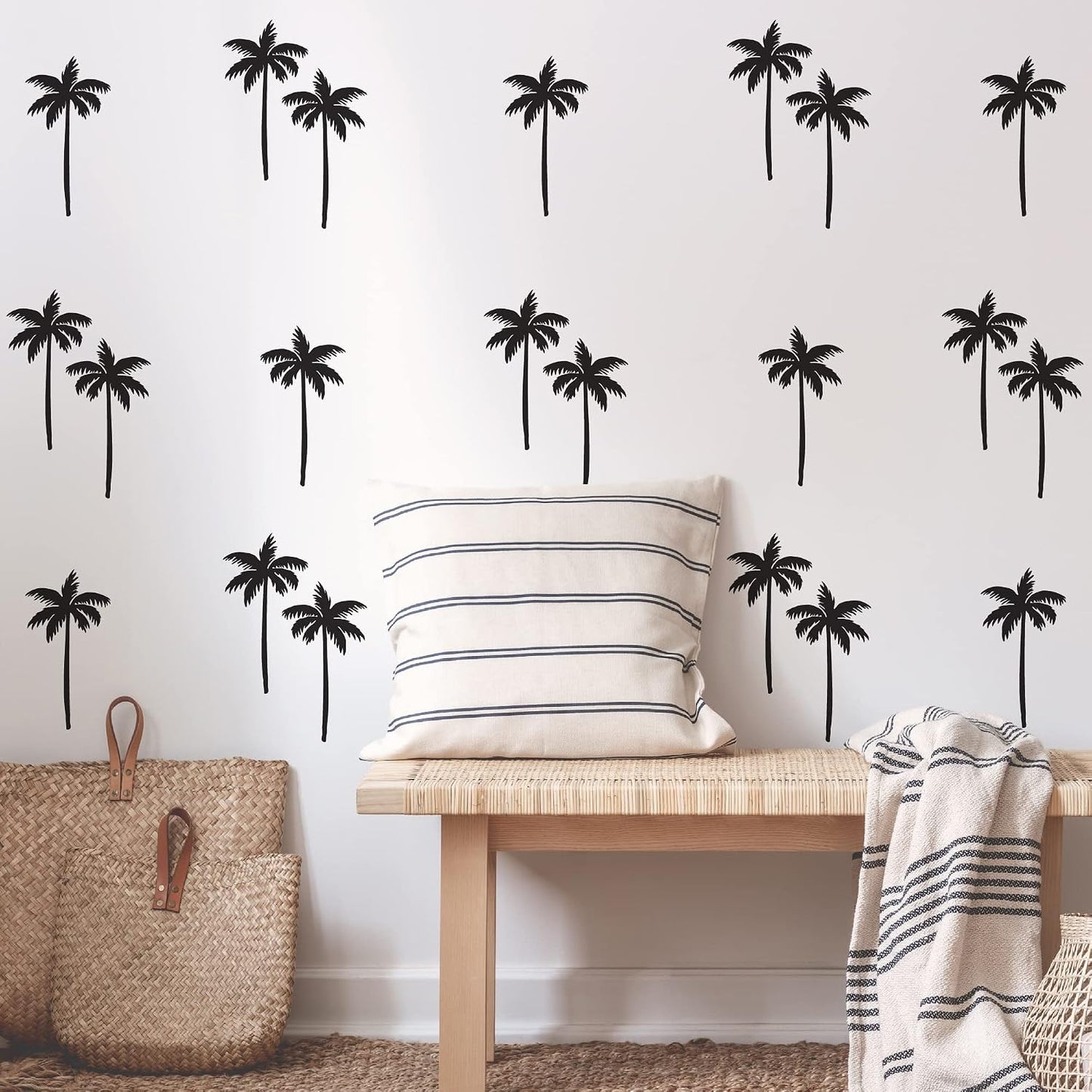 Peel and Stick Modern Wall Stickers for Nursery Kids Room / Black