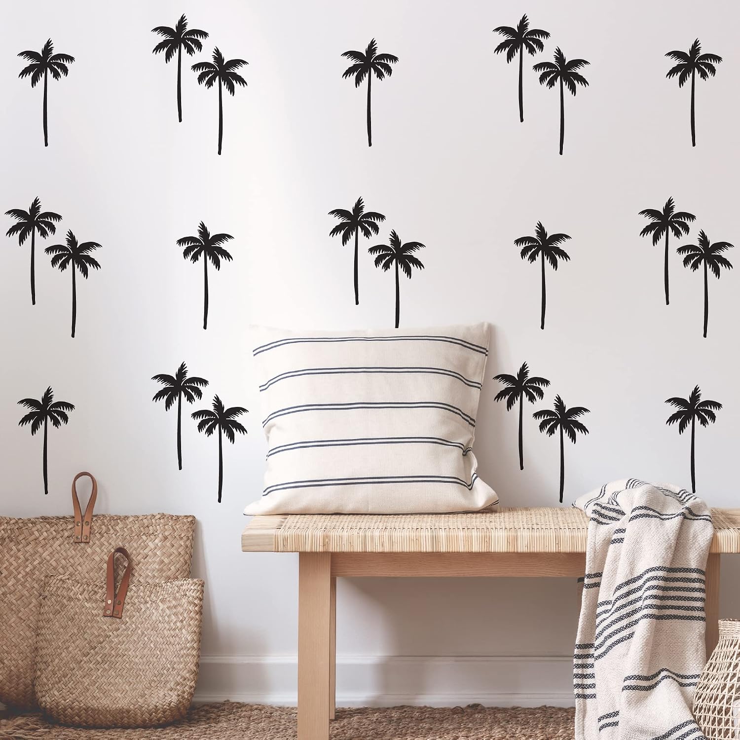 Peel and Stick Modern Wall Stickers for Nursery Kids Room / Black
