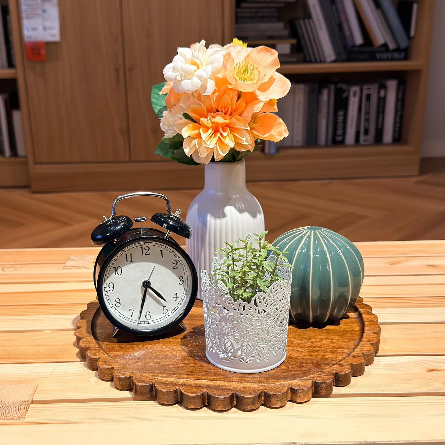Wooden Decorative Tray / 11.6 / 11.6 Inch