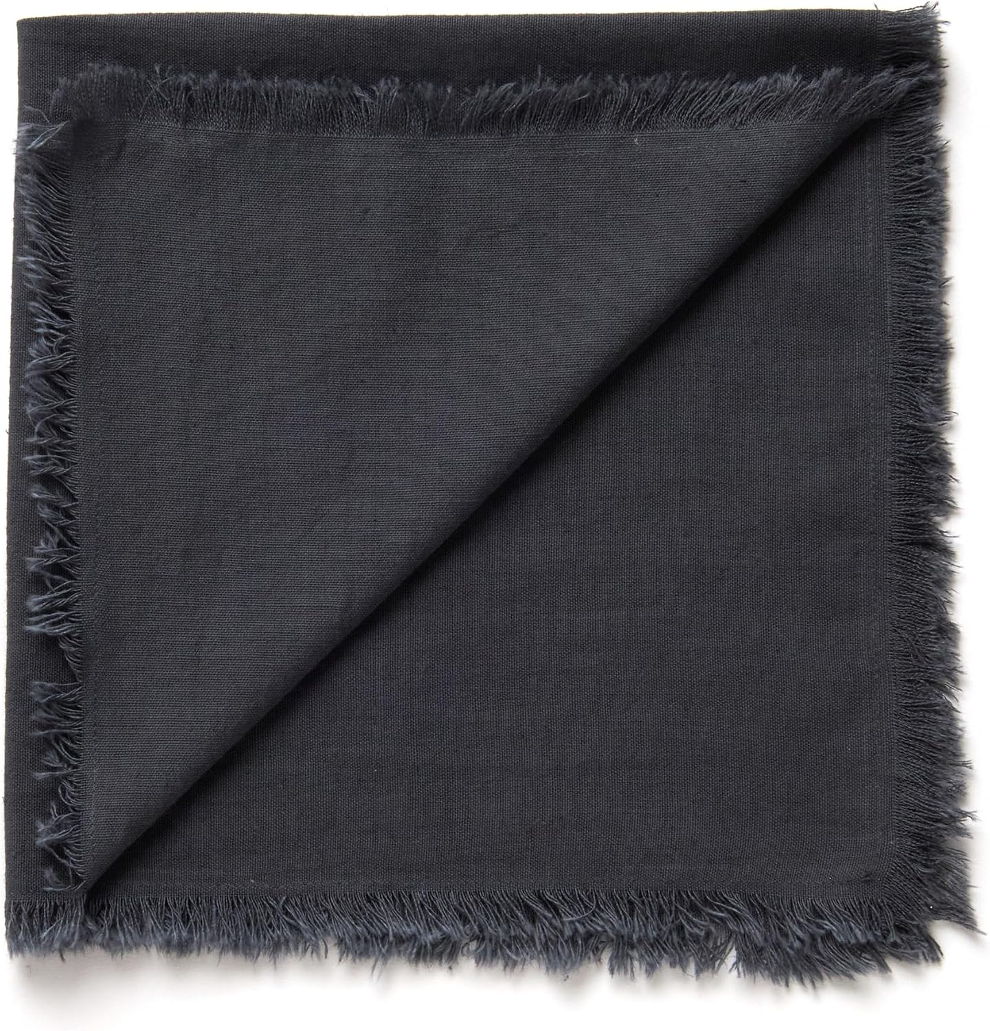 ACCENTHOME Grey Cotton Linen Napkin Set of 12 18x18 inch Dinner Napkins - Washable Soft Premium Hotel Quality Reusable