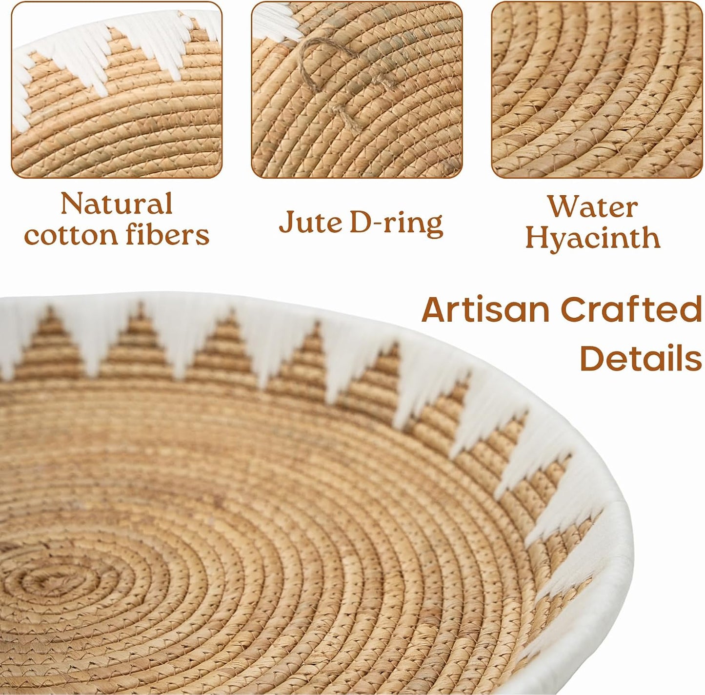 Water Hyacinth Hanging Wicker Baskets